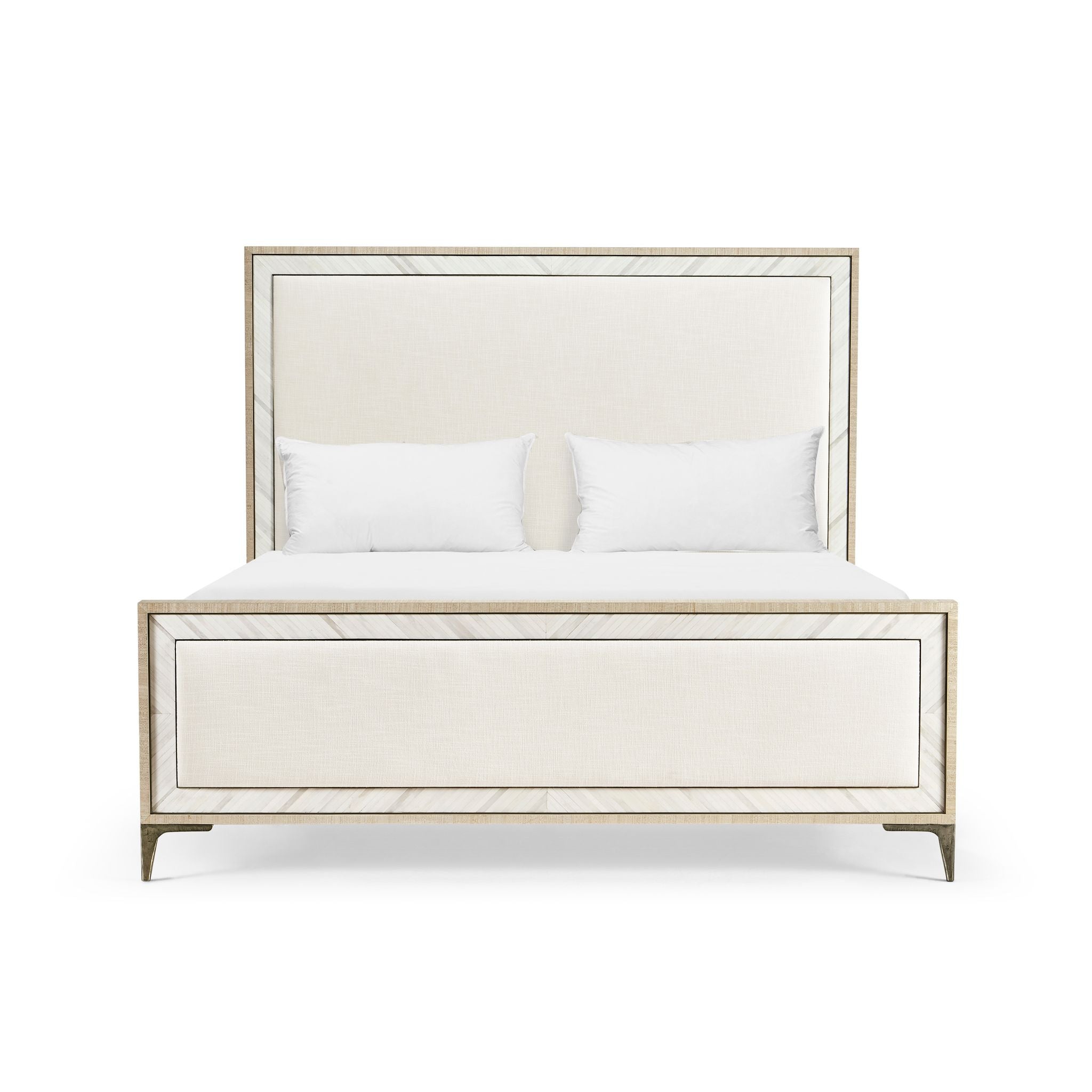 Jonathan Charles Tideline Bone & Linen Upholstered Bed