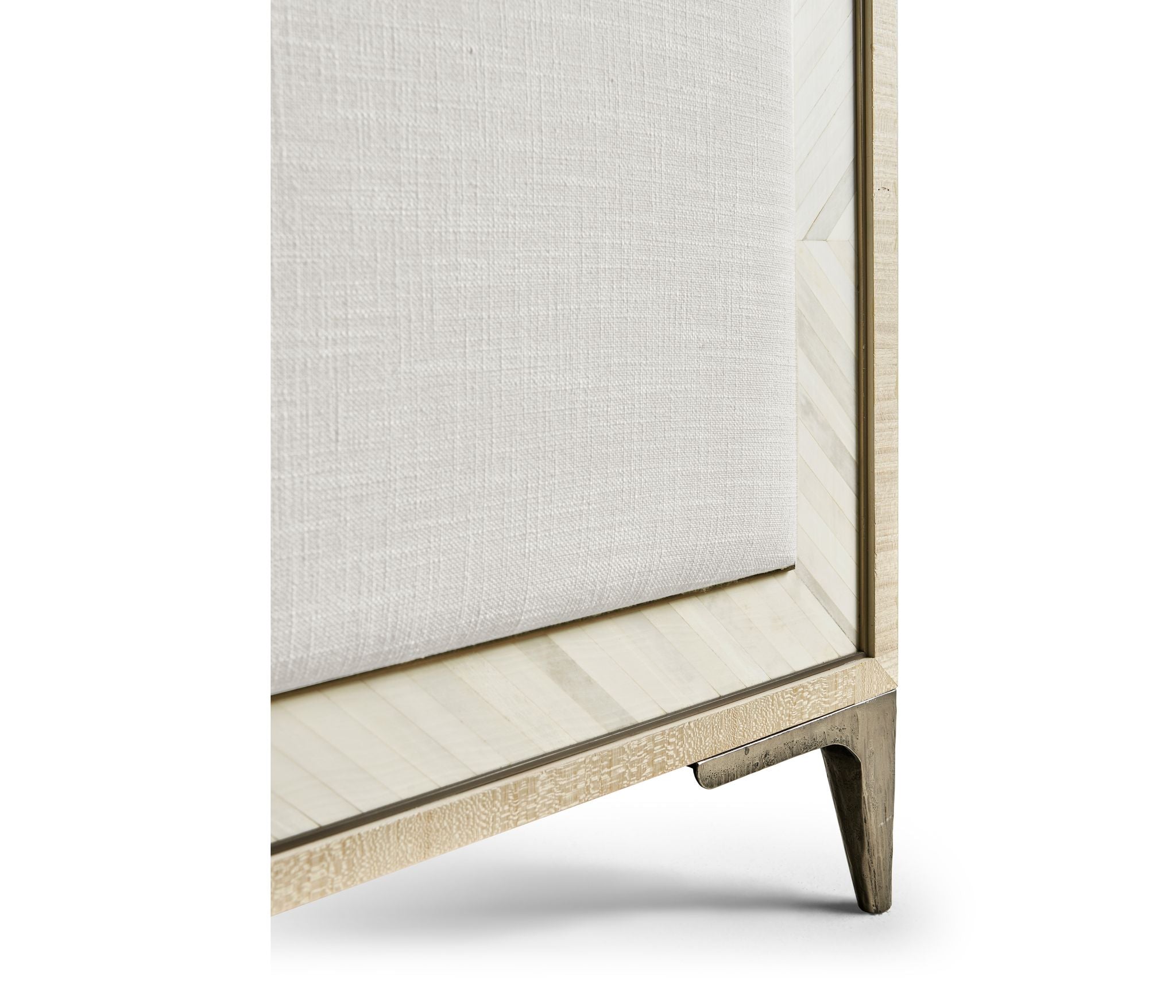 Jonathan Charles Tideline Bone & Linen Upholstered Bed
