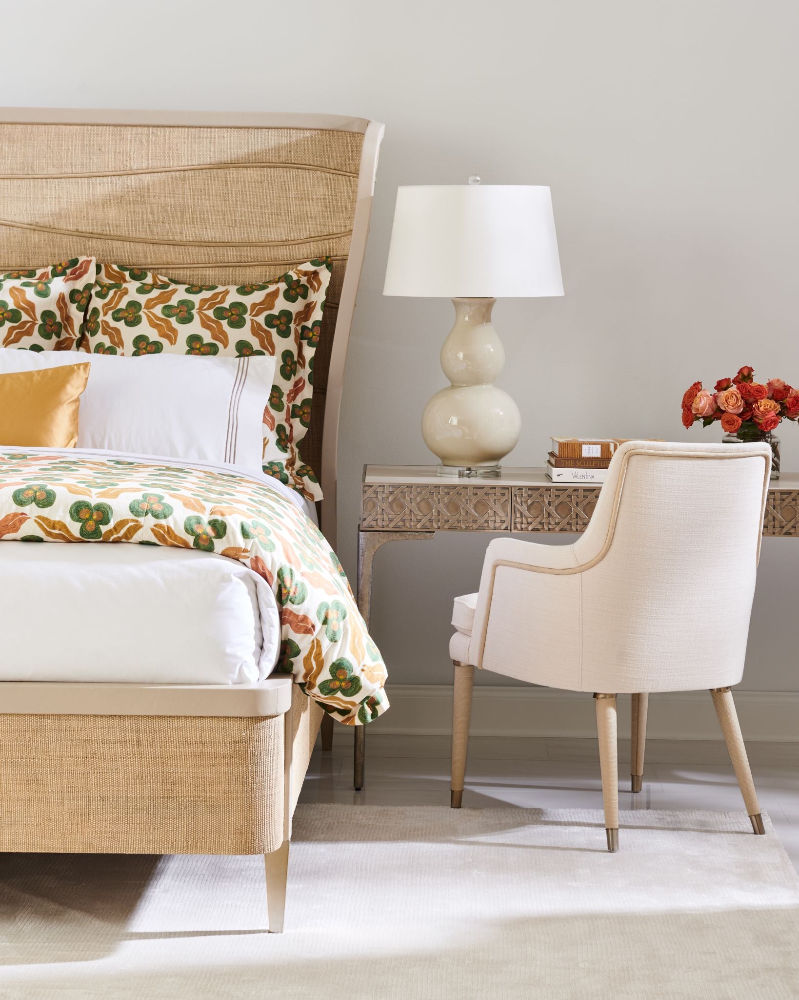 Jonathan Charles Seiche Woven Wing Wave Bed King