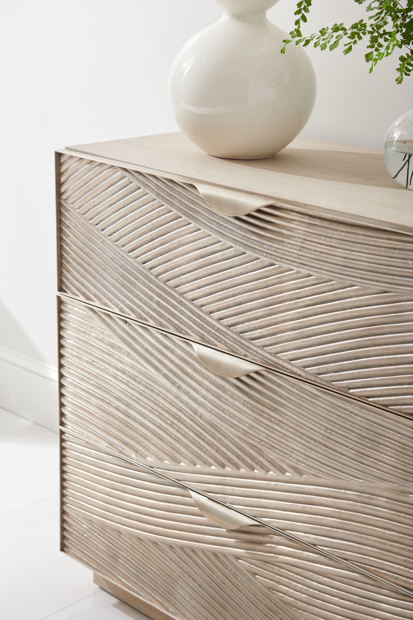 Jonathan Charles Capillary Metal Texture Double Dresser
