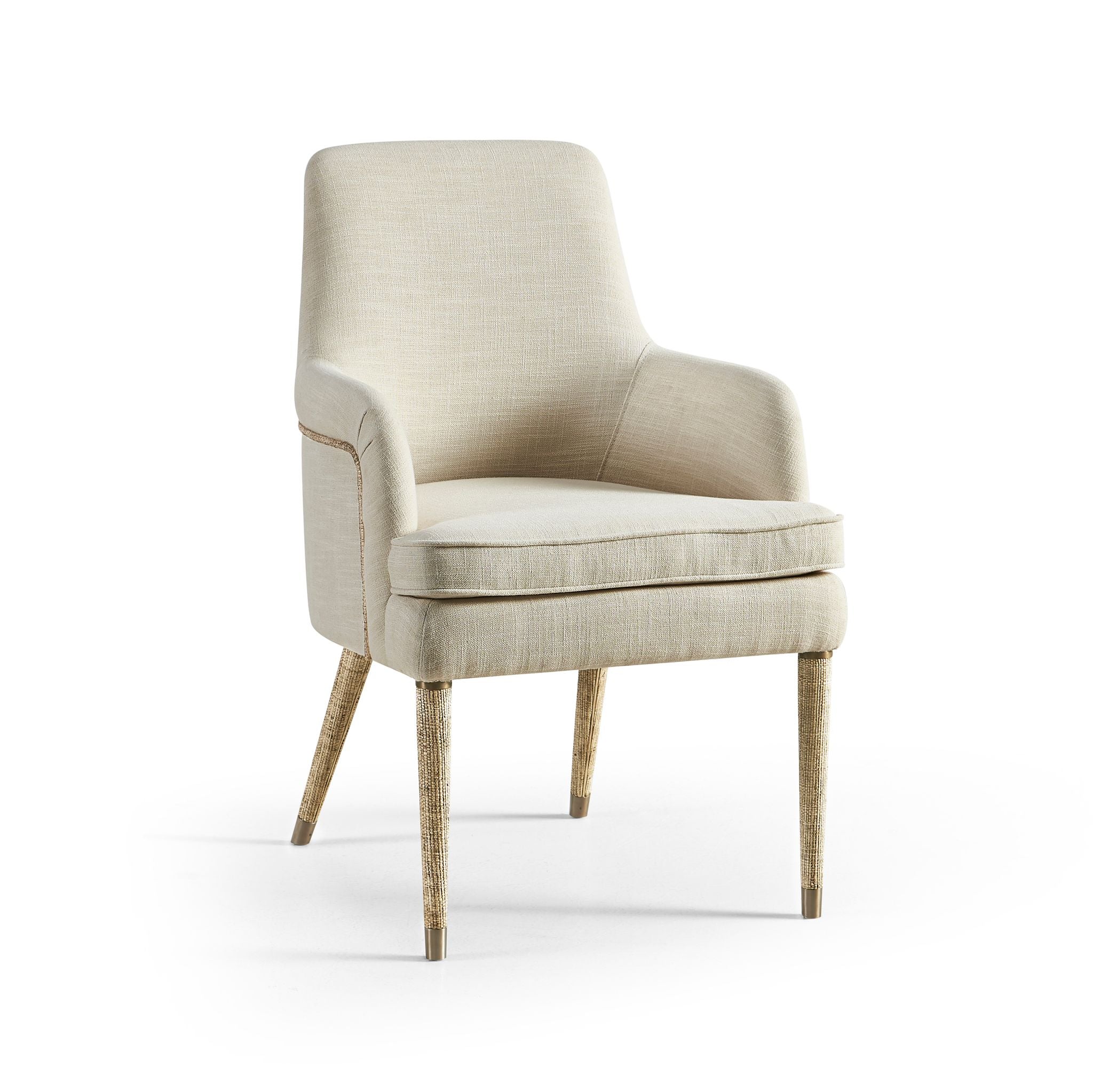 Jonathan Charles Shoal Linen & Grasscloth Host Chair