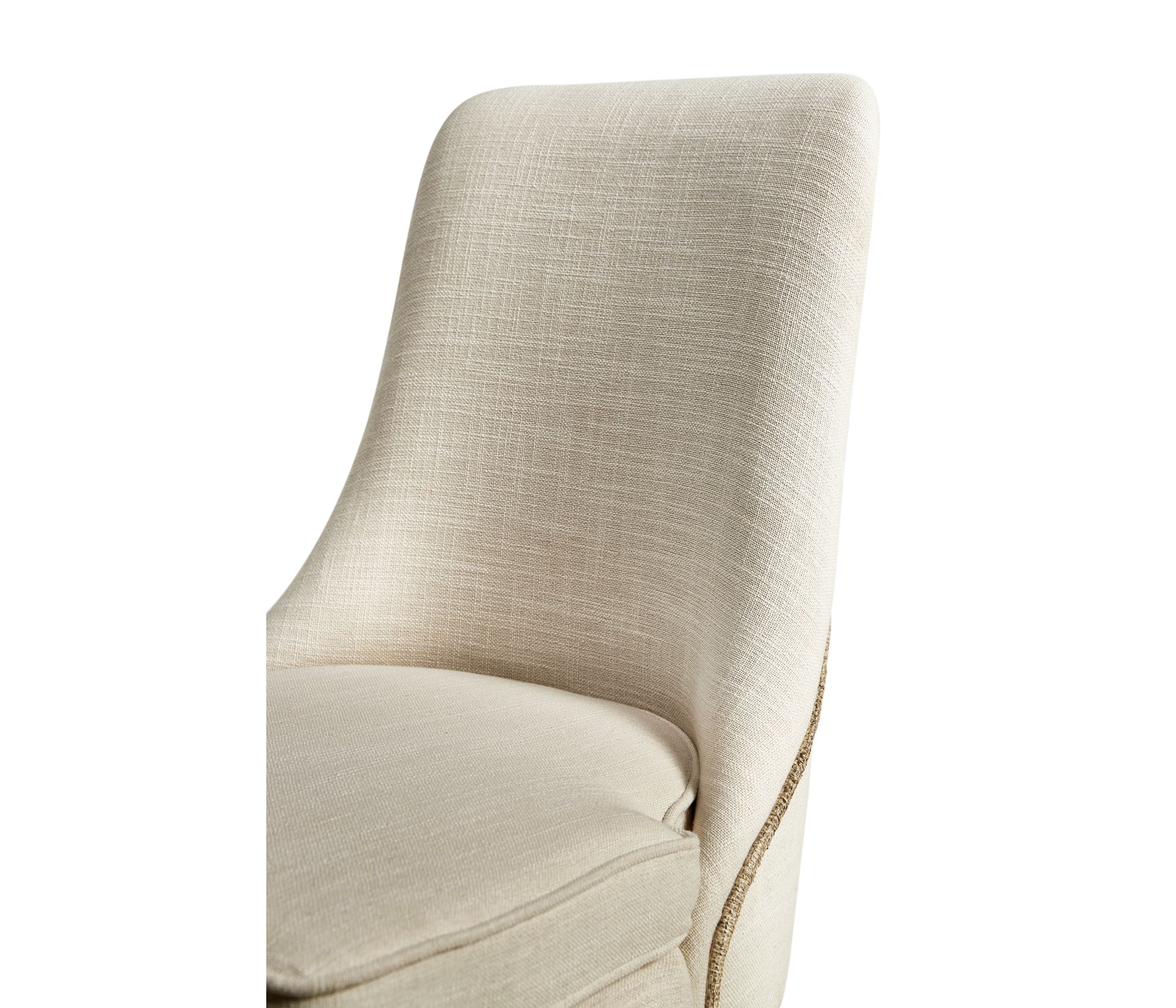 Jonathan Charles Shoal Linen & Grasscloth Host Chair