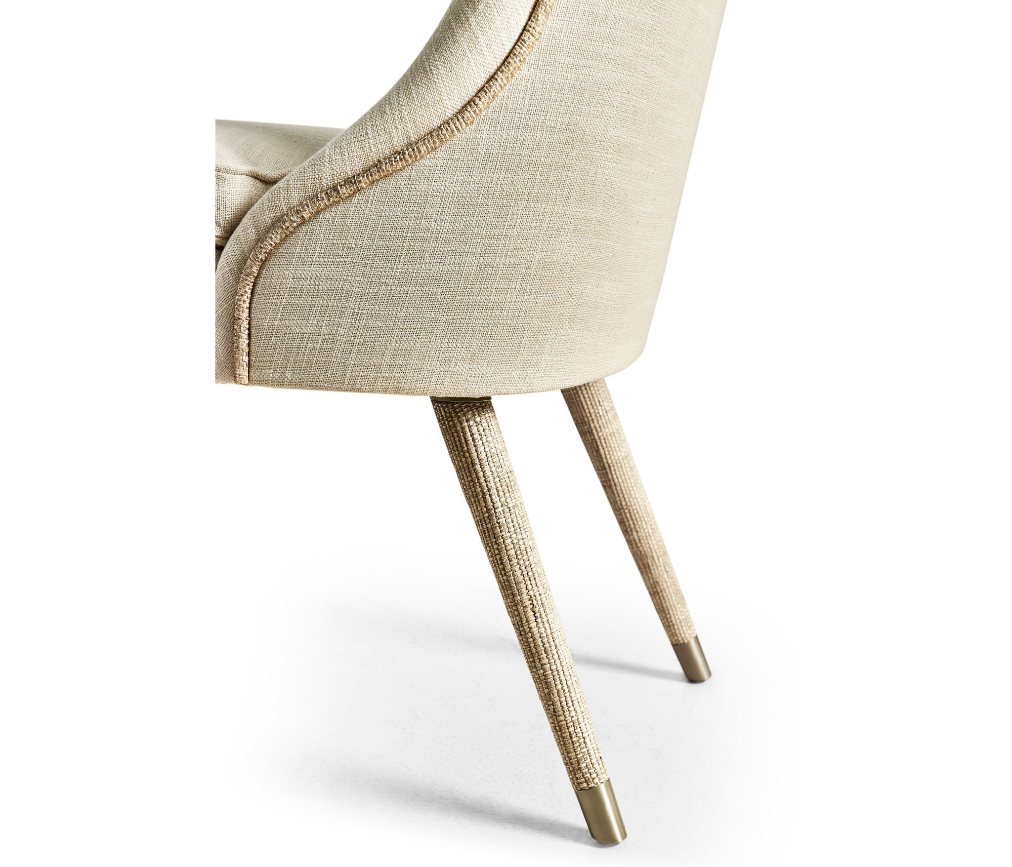 Jonathan Charles Shoal Linen & Grasscloth Host Chair