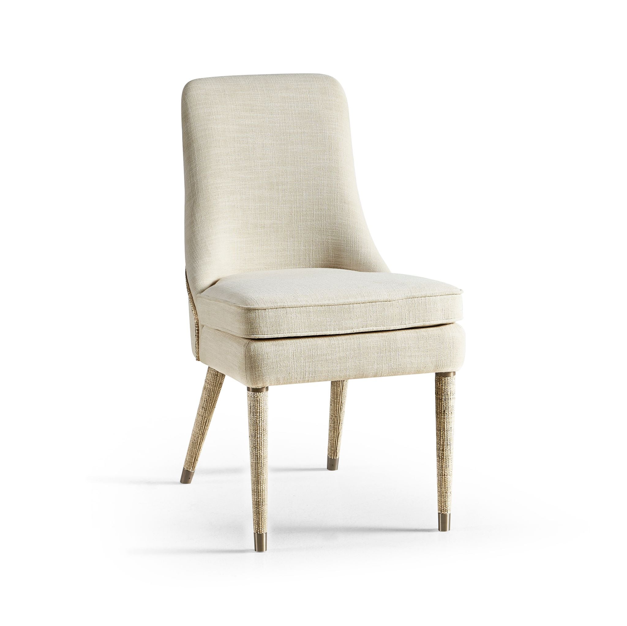Jonathan Charles Shoal Linen & Grasscloth Side Chair