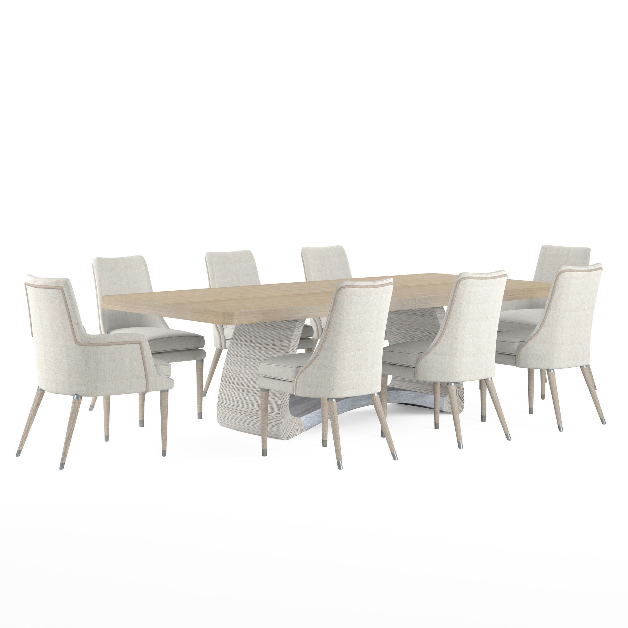 Jonathan Charles Shoal Linen & Grasscloth Side Chair