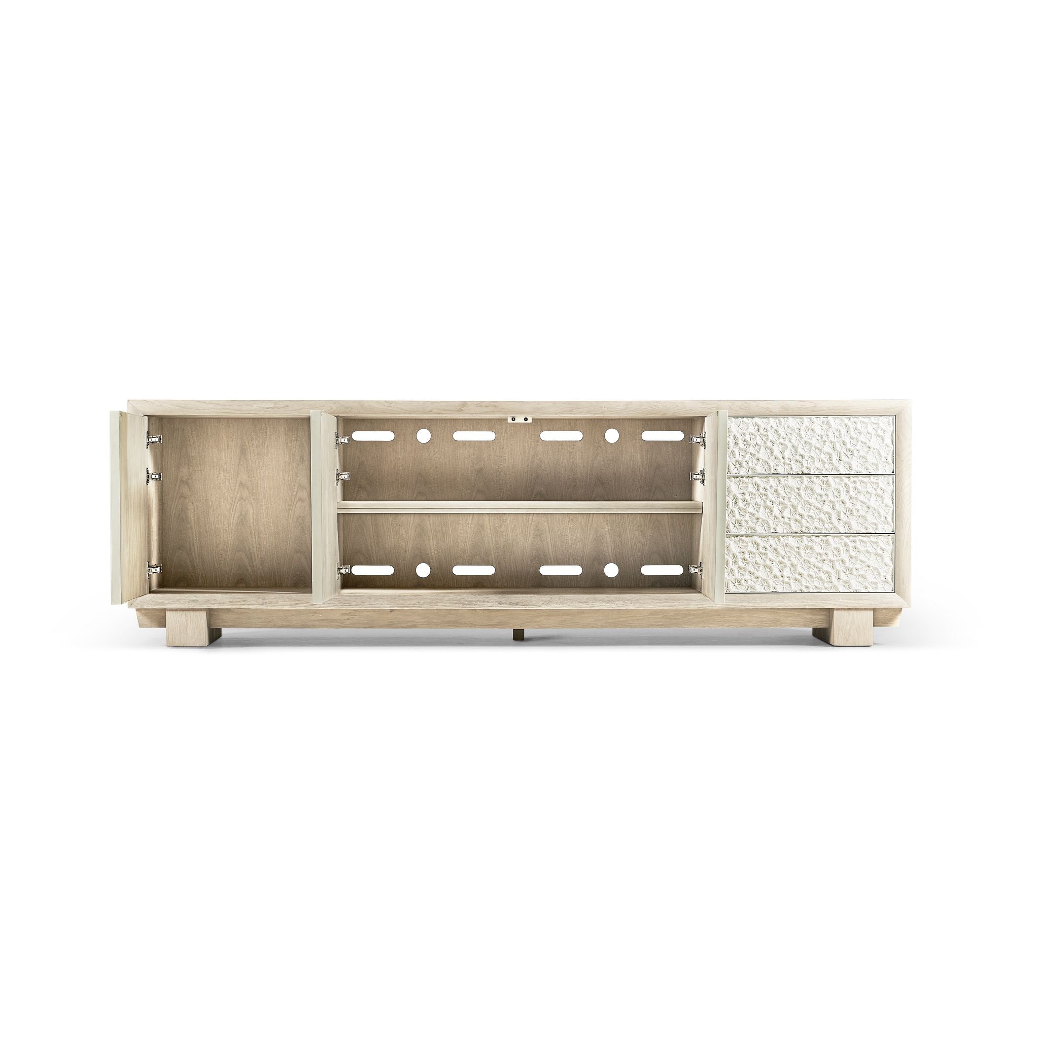 Jonathan Charles Pelagic Cast Metal Entertainment Console