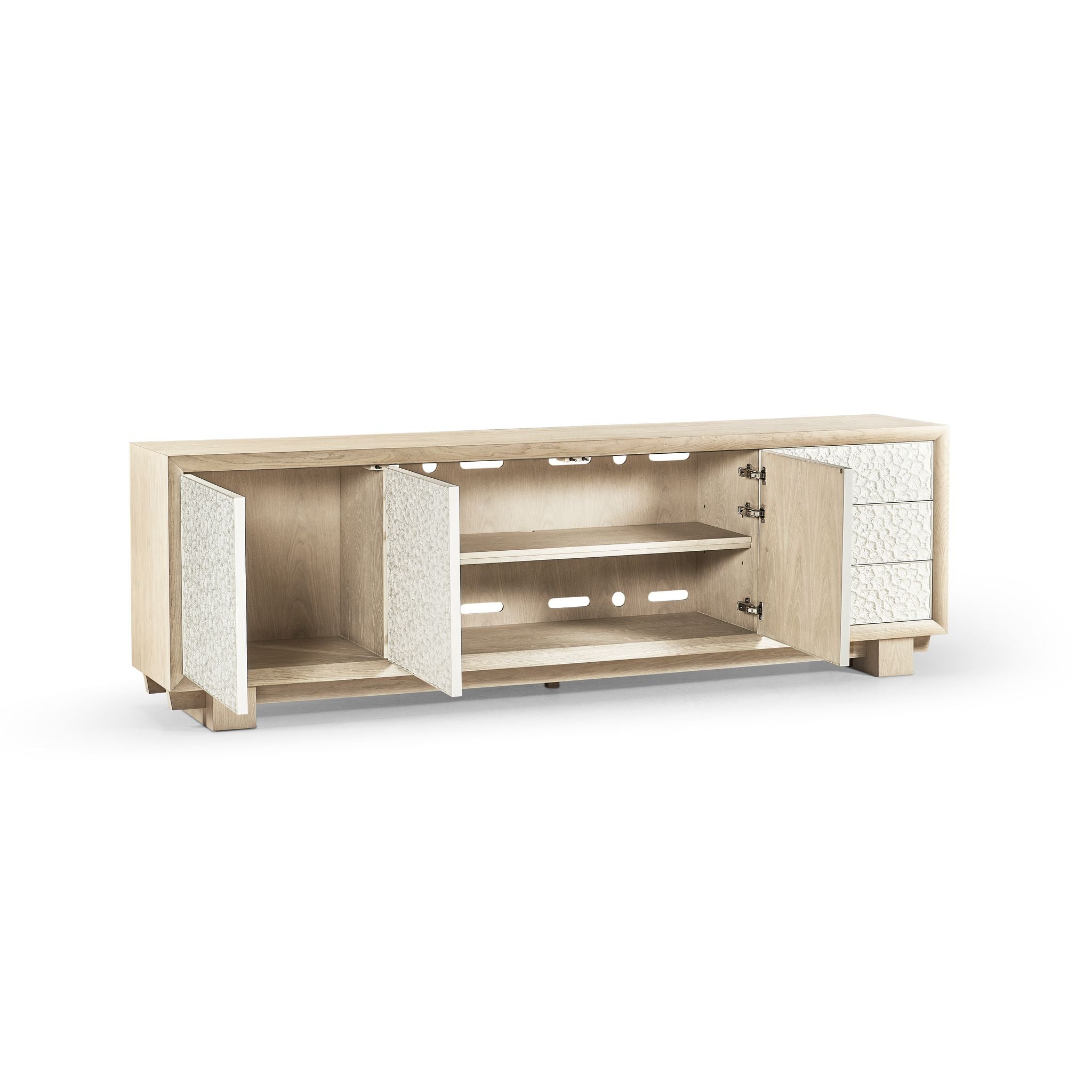 Jonathan Charles Pelagic Cast Metal Entertainment Console
