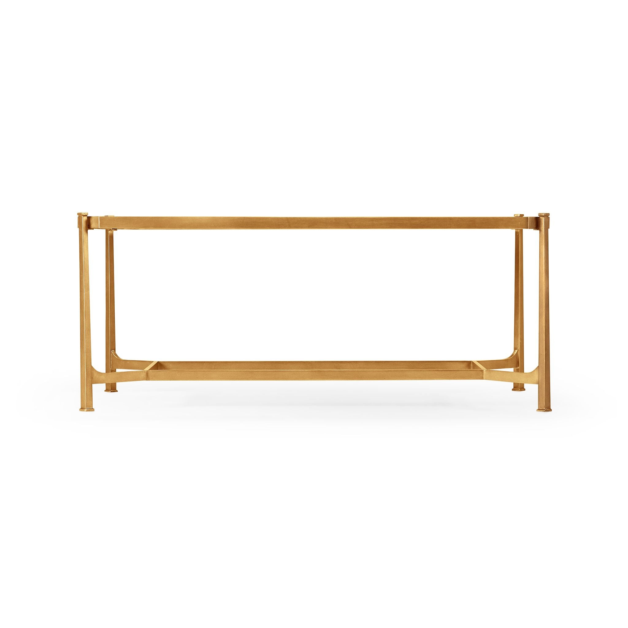 Jonathan Charles Eglomise&Gilded Iron Rect. Coffee Table