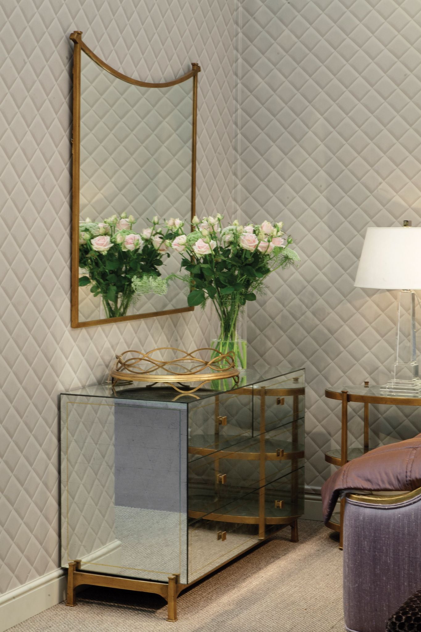 Jonathan Charles Gilded Iron Mirror
