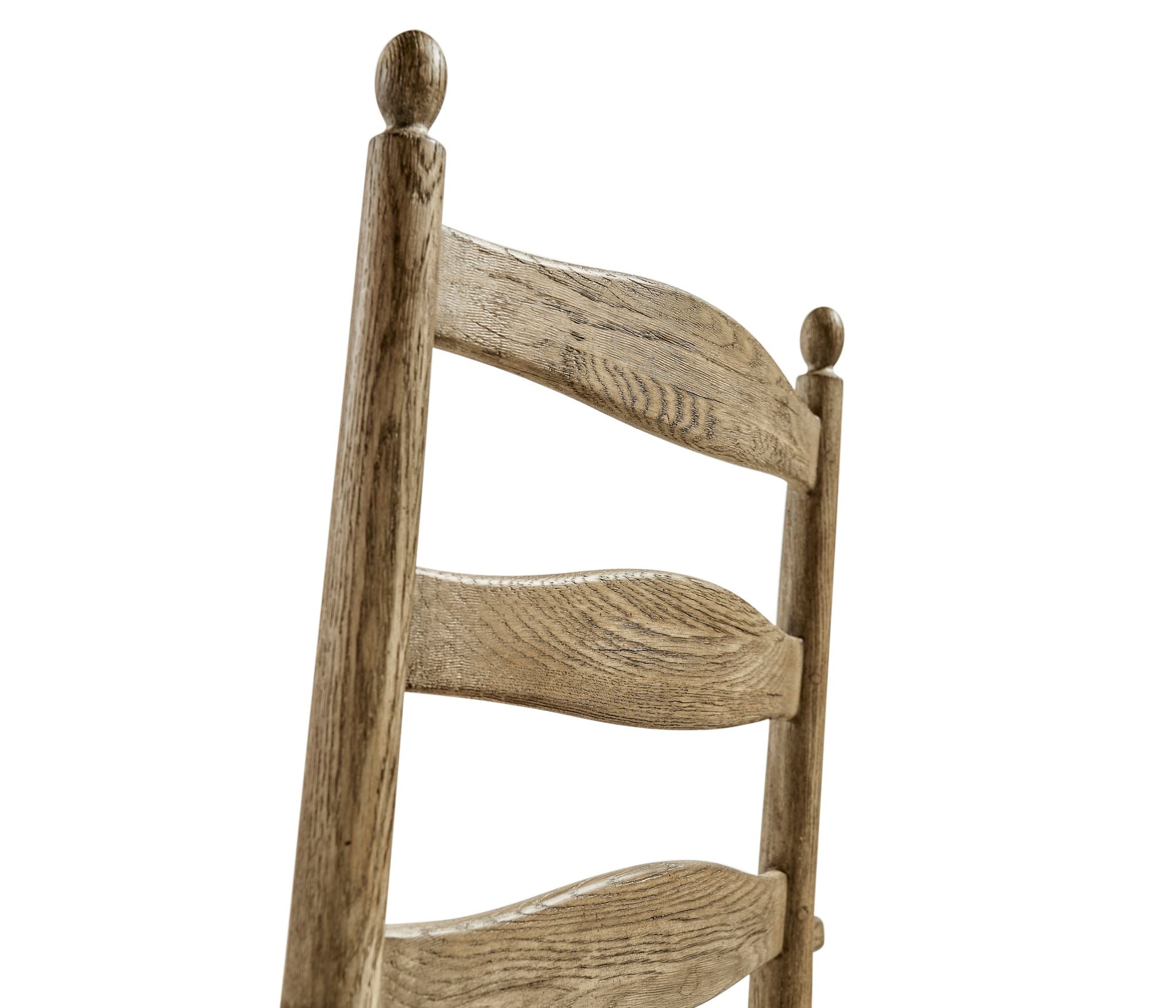 Jonathan Charles Doppler Ladder Back Arm Chair — Stripped Brown Chestnut