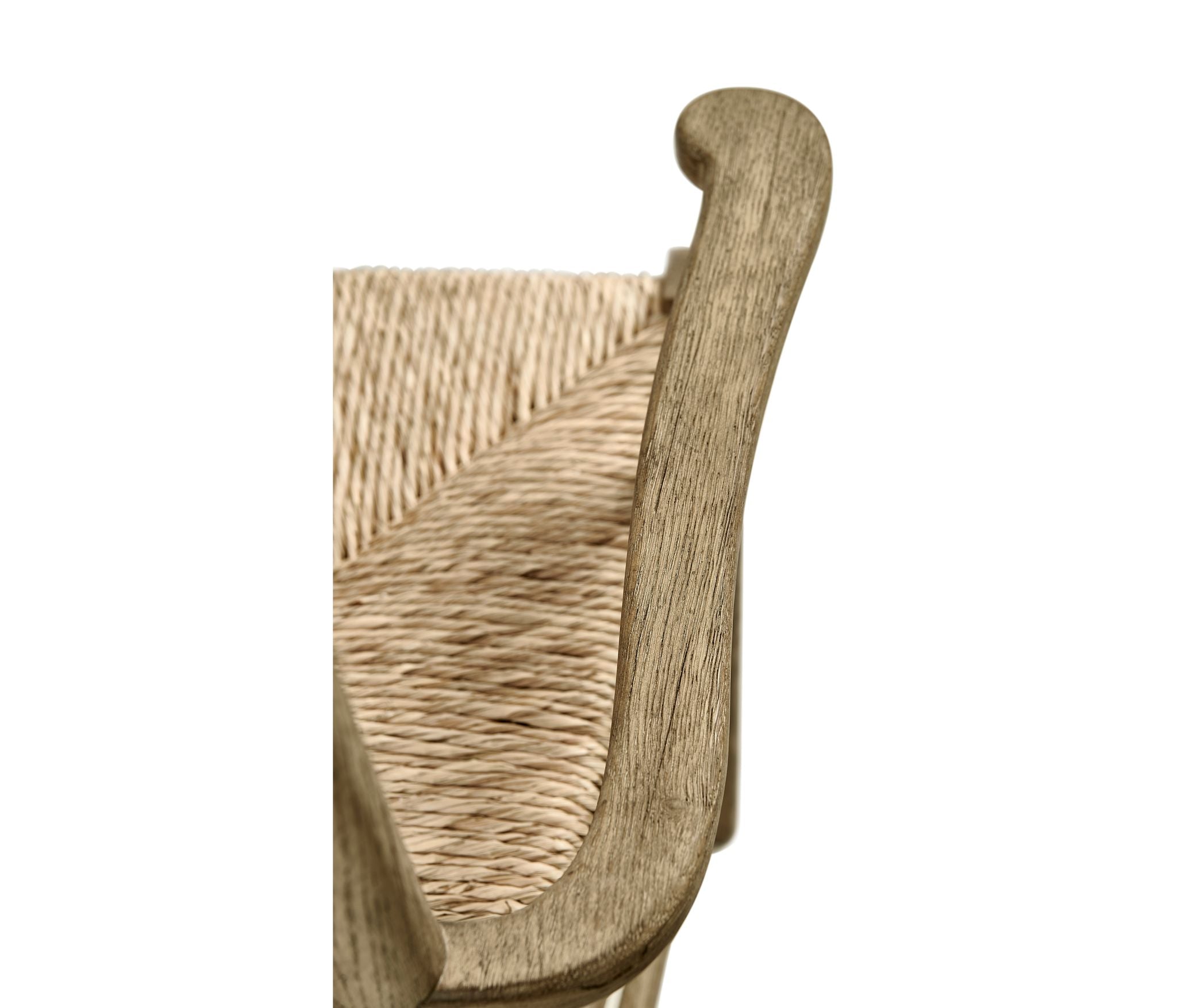Jonathan Charles Doppler Ladder Back Arm Chair — Stripped Brown Chestnut