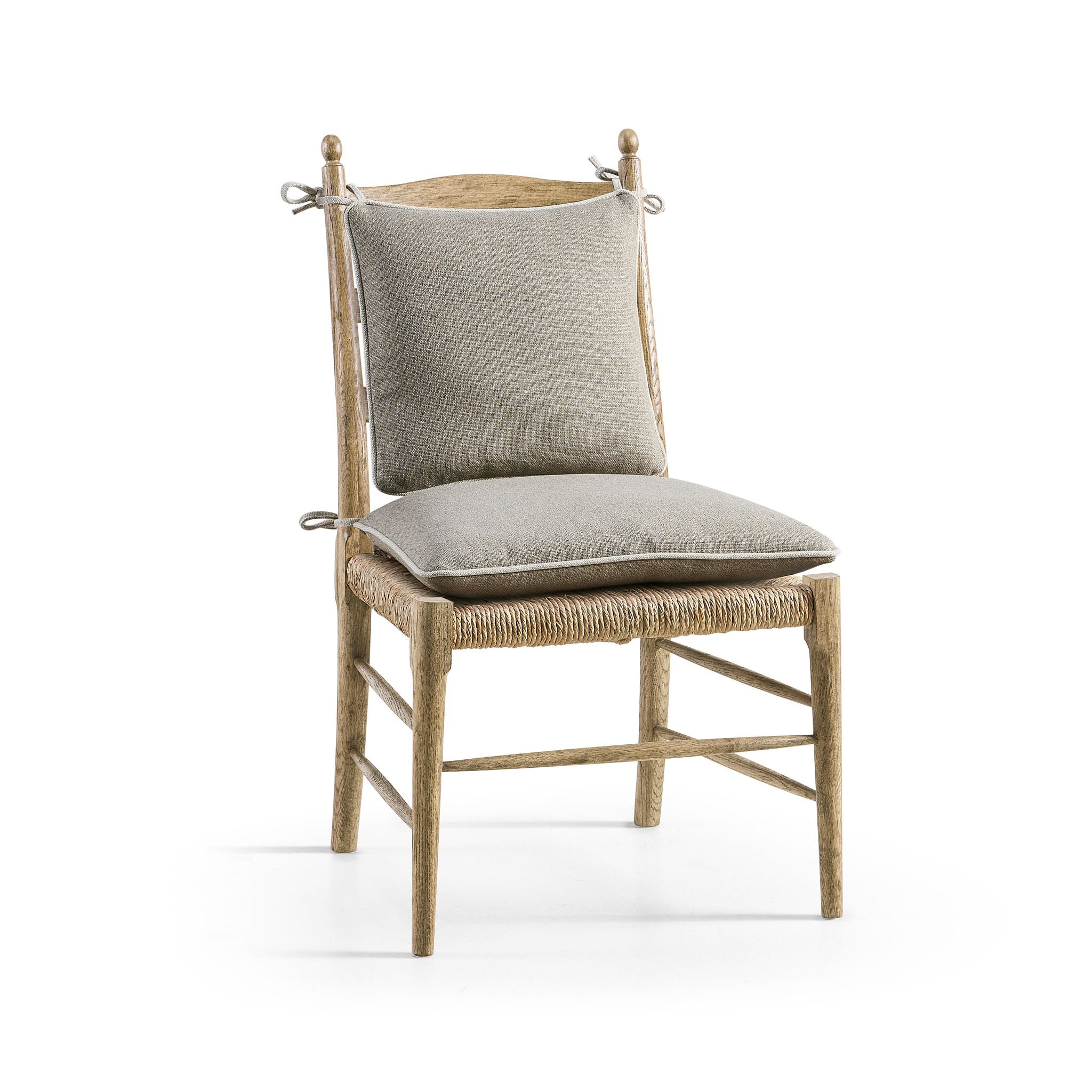 Jonathan Charles Doppler Ladder Back Side Chair — Stripped Brown Chestnut