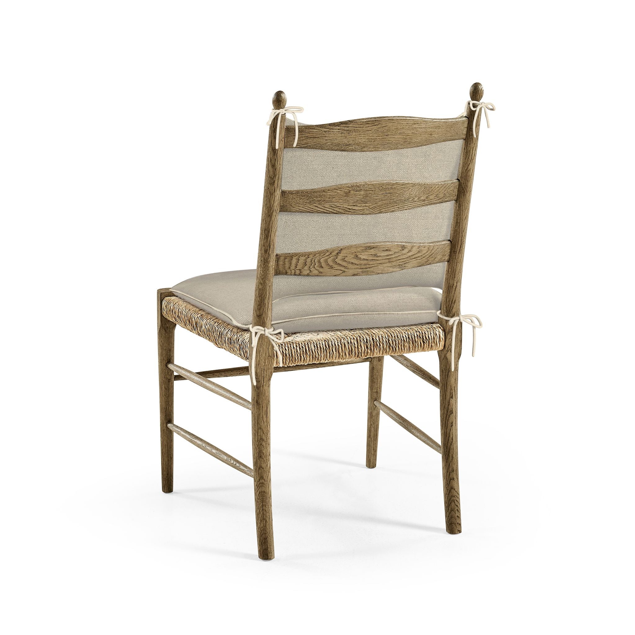 Jonathan Charles Doppler Ladder Back Side Chair — Stripped Brown Chestnut