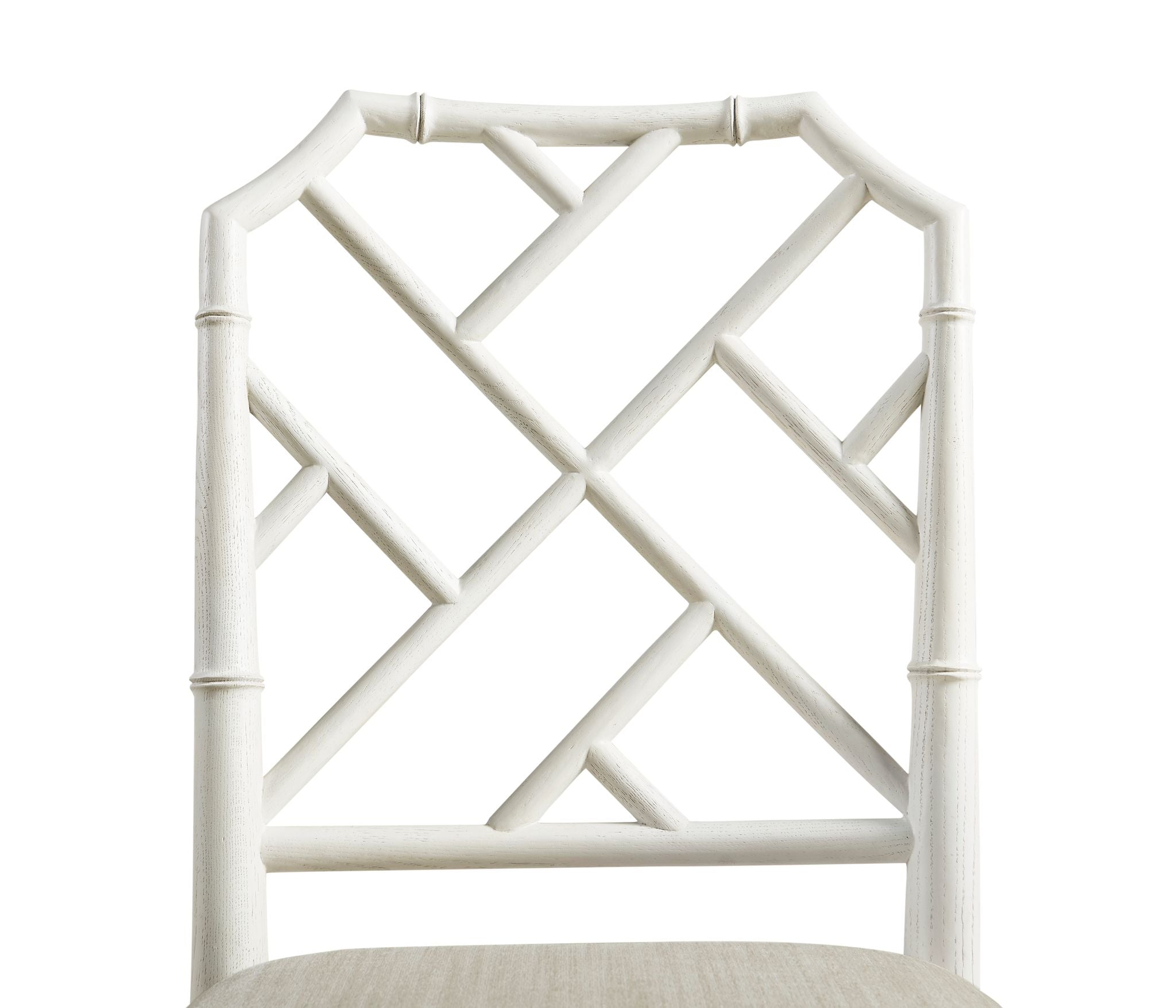 Jonathan Charles Saros Chippendale Bamboo Side Chair — Chalk White