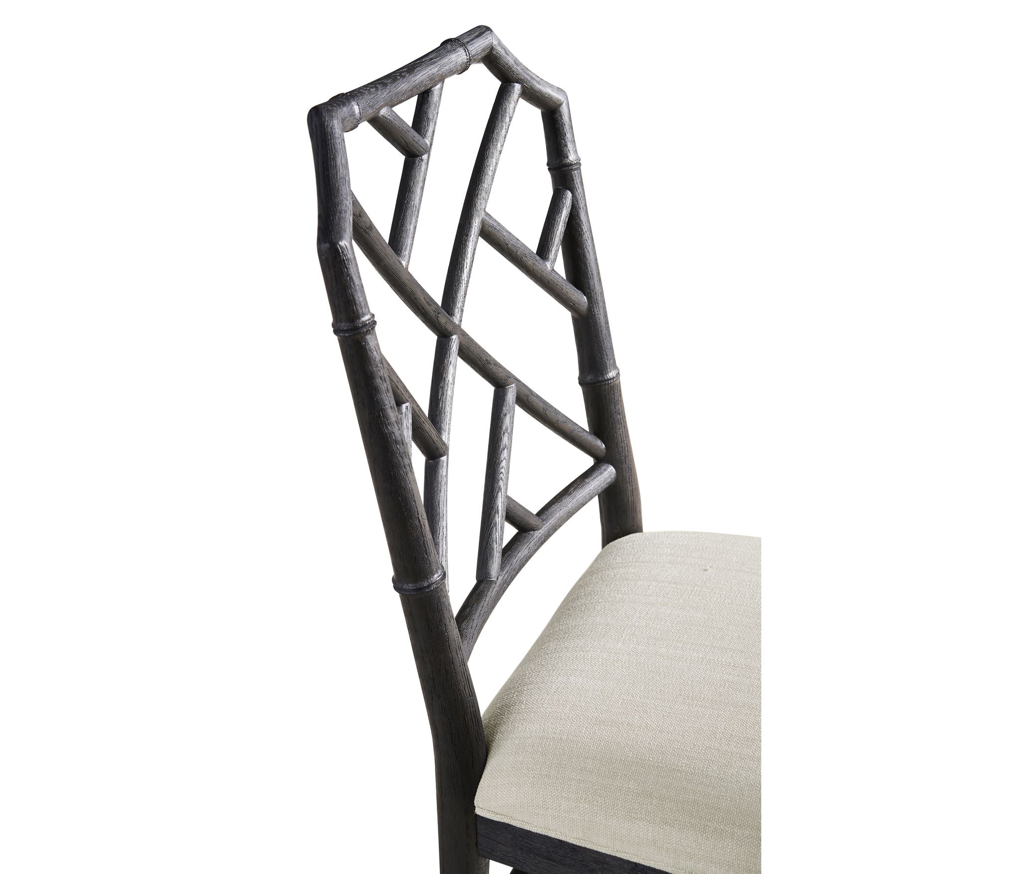 Jonathan Charles Saros Chippendale Bamboo Side Chair — Ebonised Oak