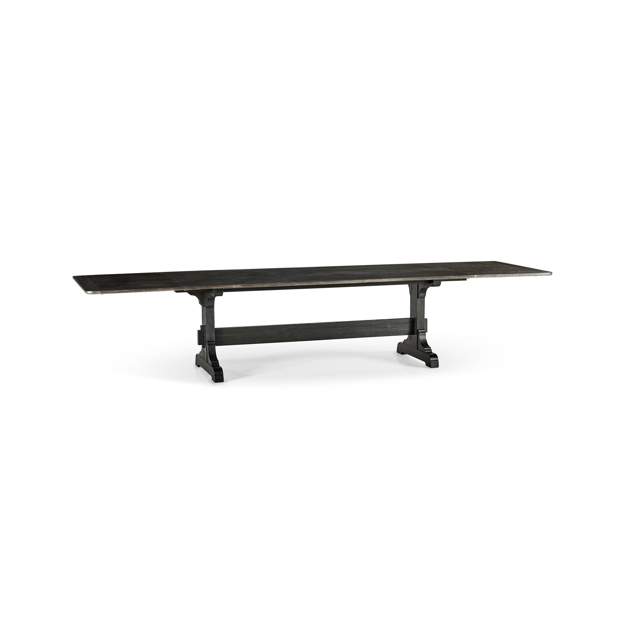 Jonathan Charles Epoch Trestle Dining Table — Ebonised Oak