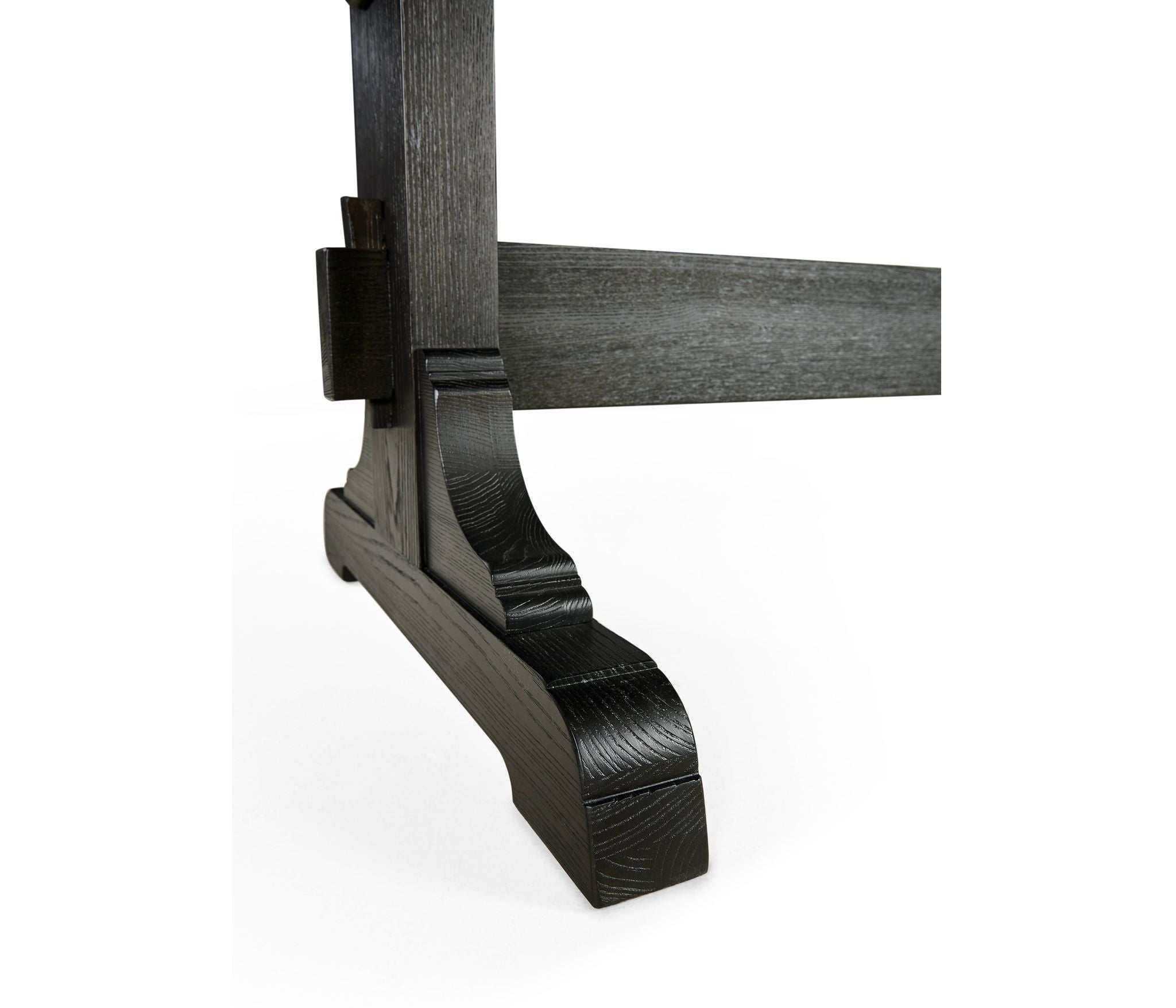 Jonathan Charles Epoch Trestle Dining Table — Ebonised Oak