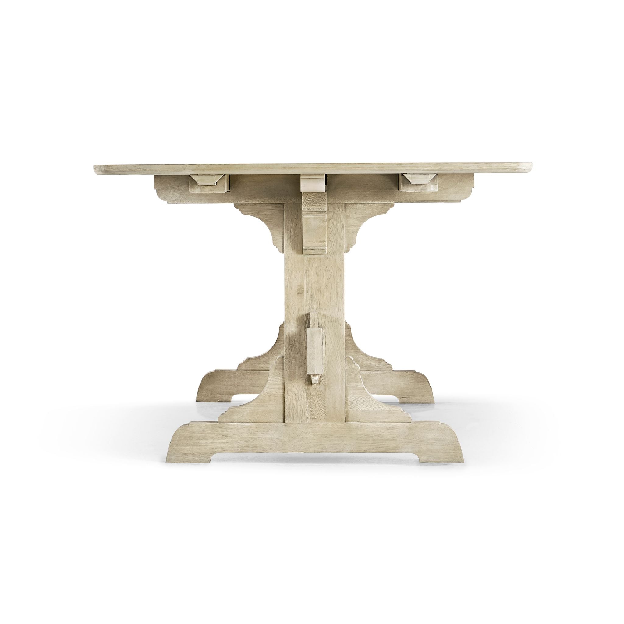 Jonathan Charles Epoch Trestle Dining Table — Stripped Oak