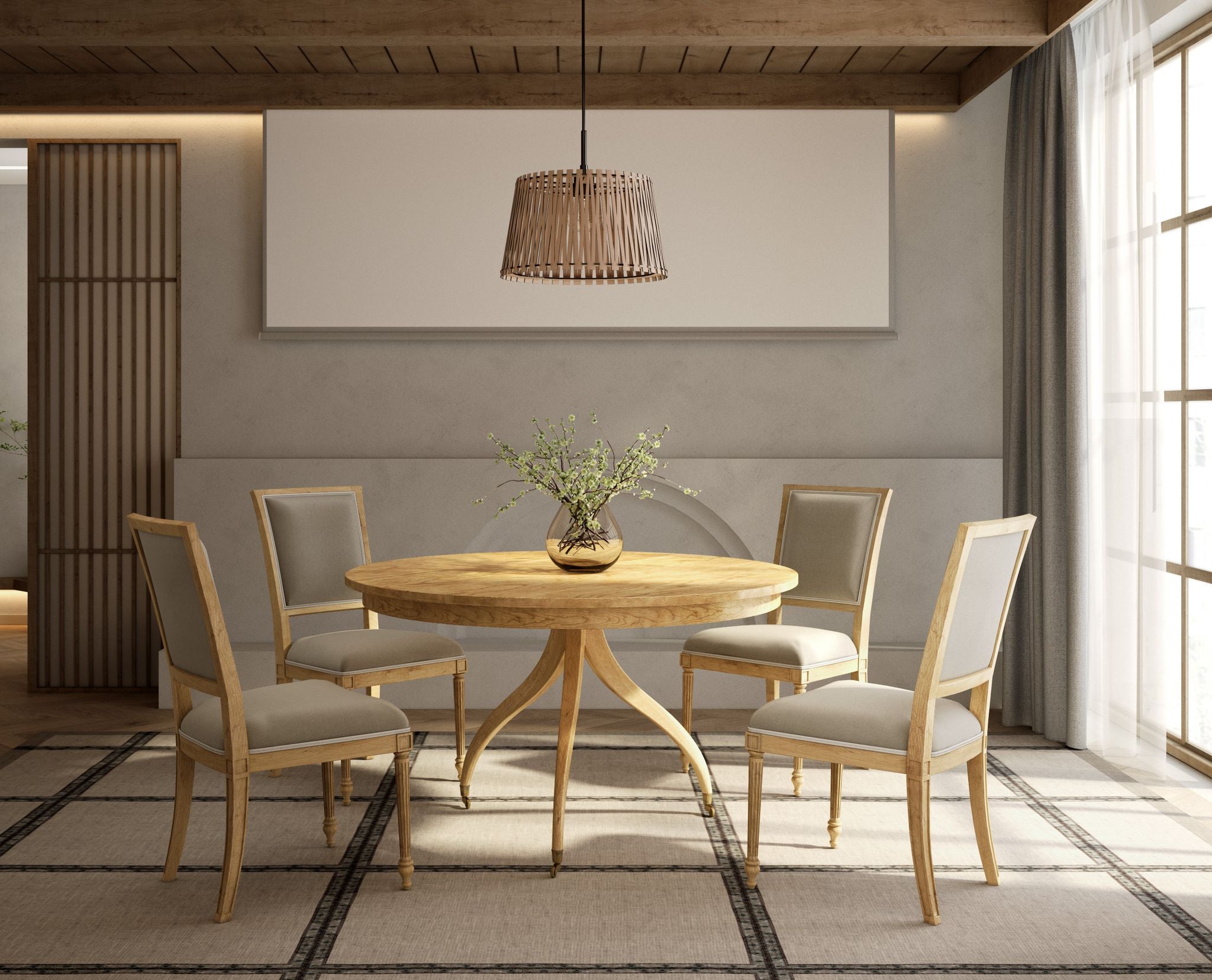Jonathan Charles Solar Spider Leg Dining Table