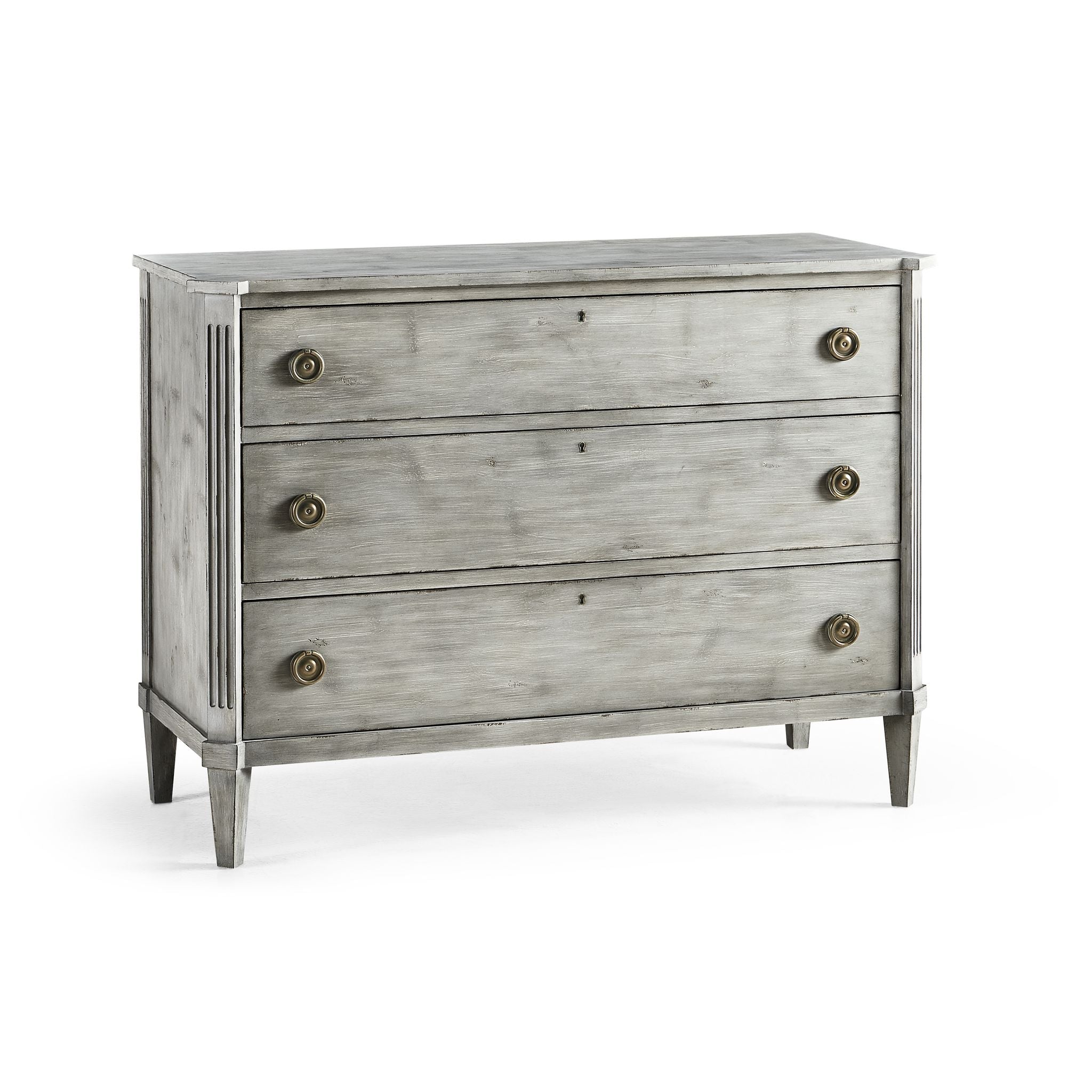 Jonathan Charles Aeon Swedish Drawer Chest-Antiqued Grey