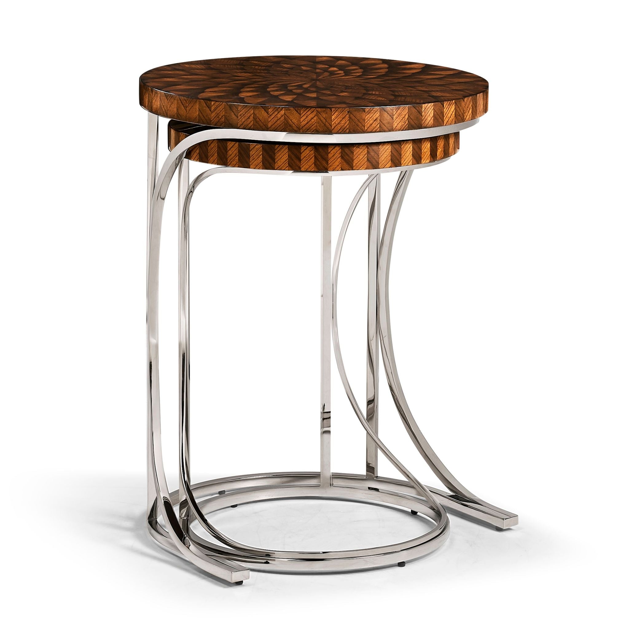 Jonathan Charles Feather Inlay Nest of Tables