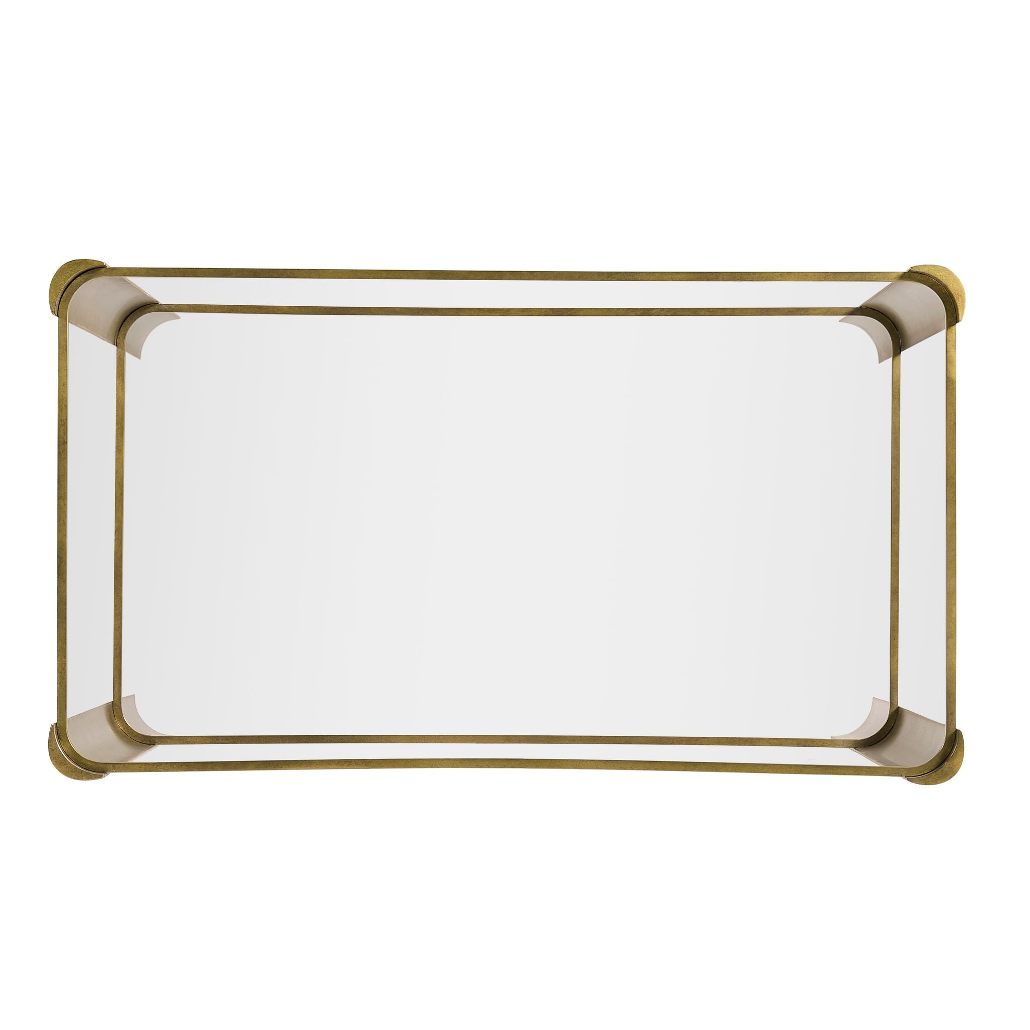 Jonathan Charles Brass & Glass End Table
