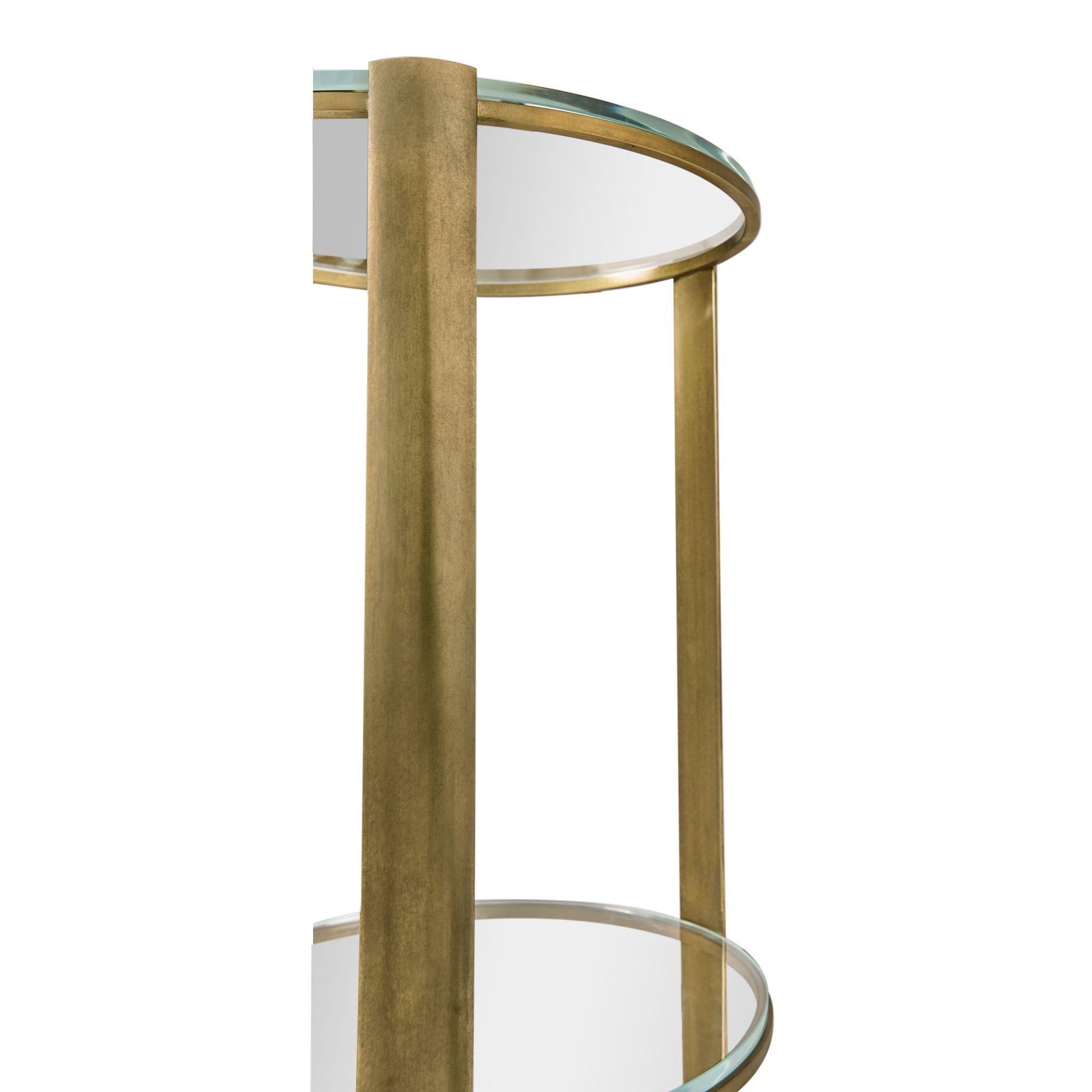 Jonathan Charles Cosmo Antique Brass Drinks Table