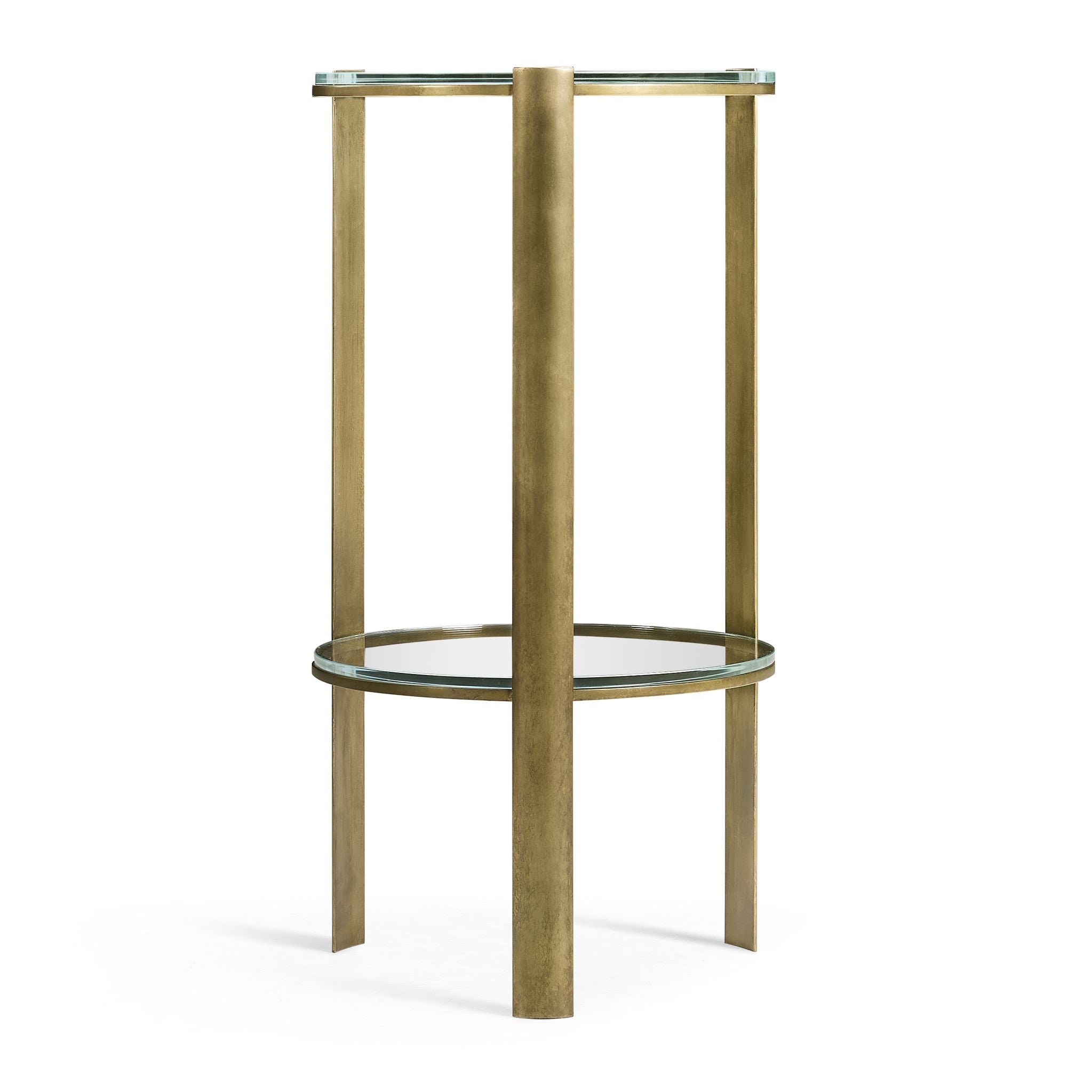 Jonathan Charles Cosmo Antique Brass Drinks Table