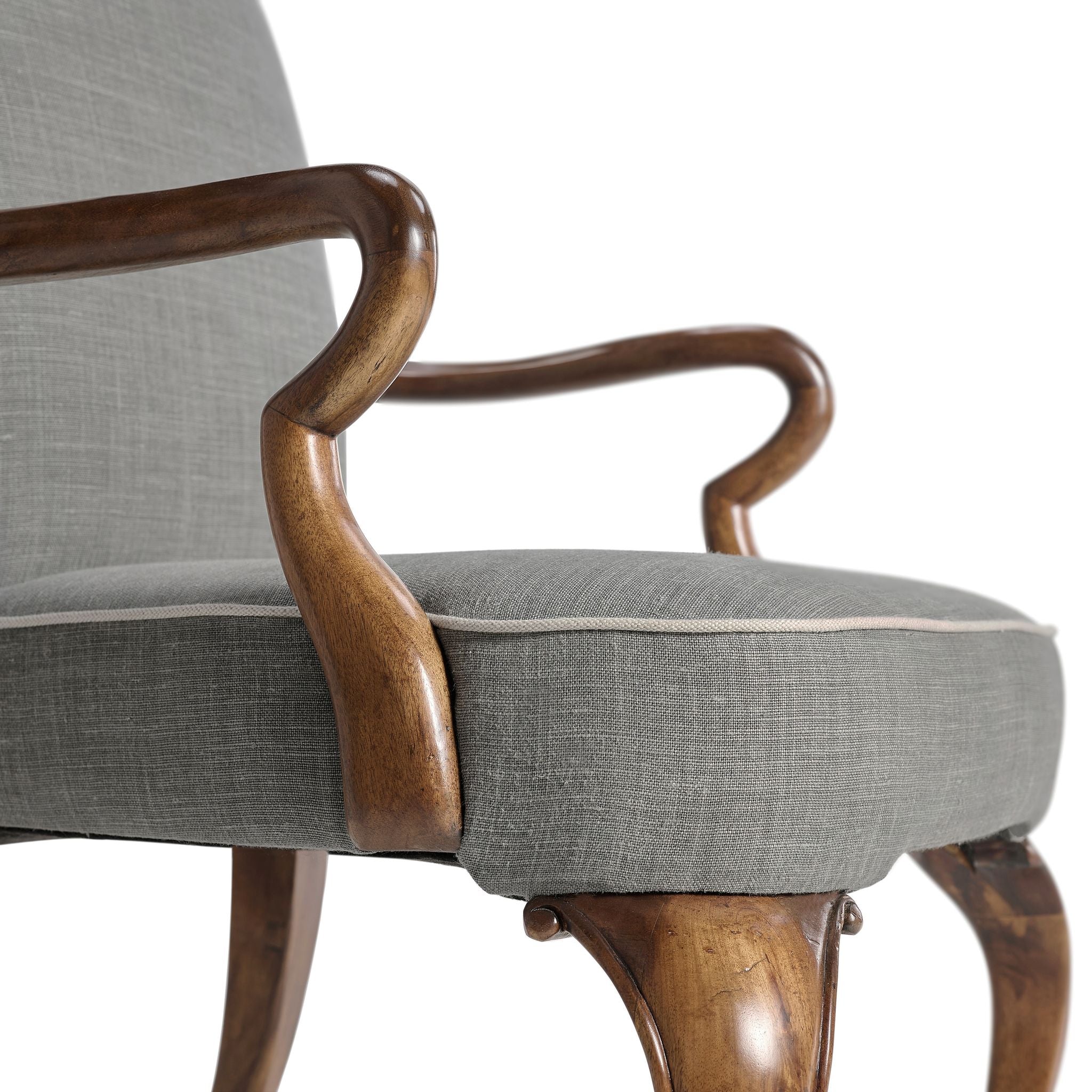 Jonathan Charles Gunby Grey Fruitwood Dining Arm Chair