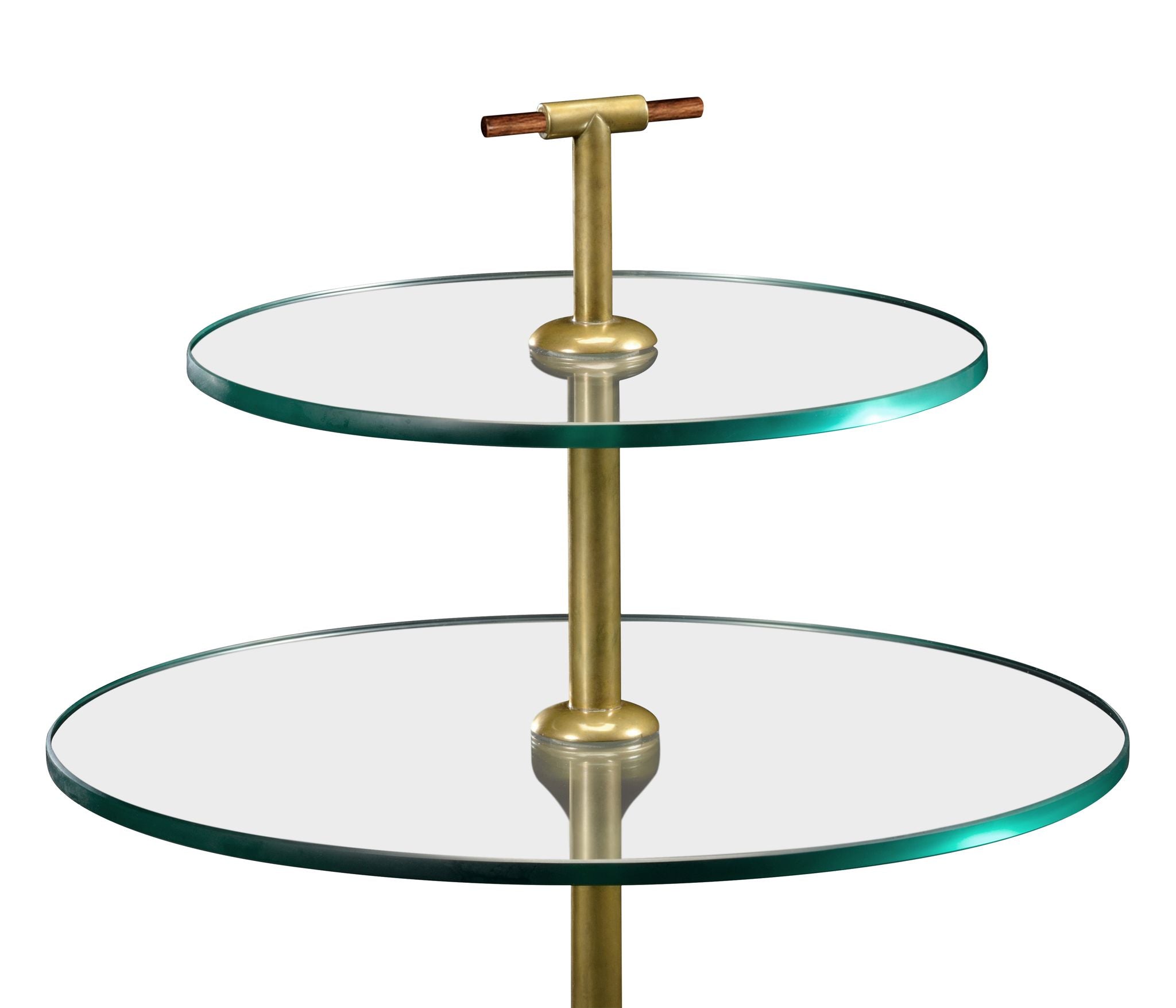 Jonathan Charles Brass & Glass Round Drinks Table