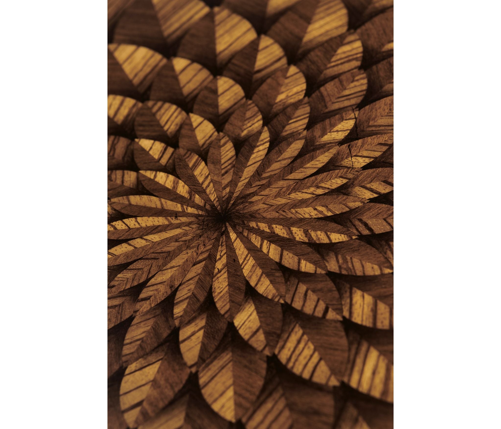 Jonathan Charles Feather Stainless Steel Round Side Table