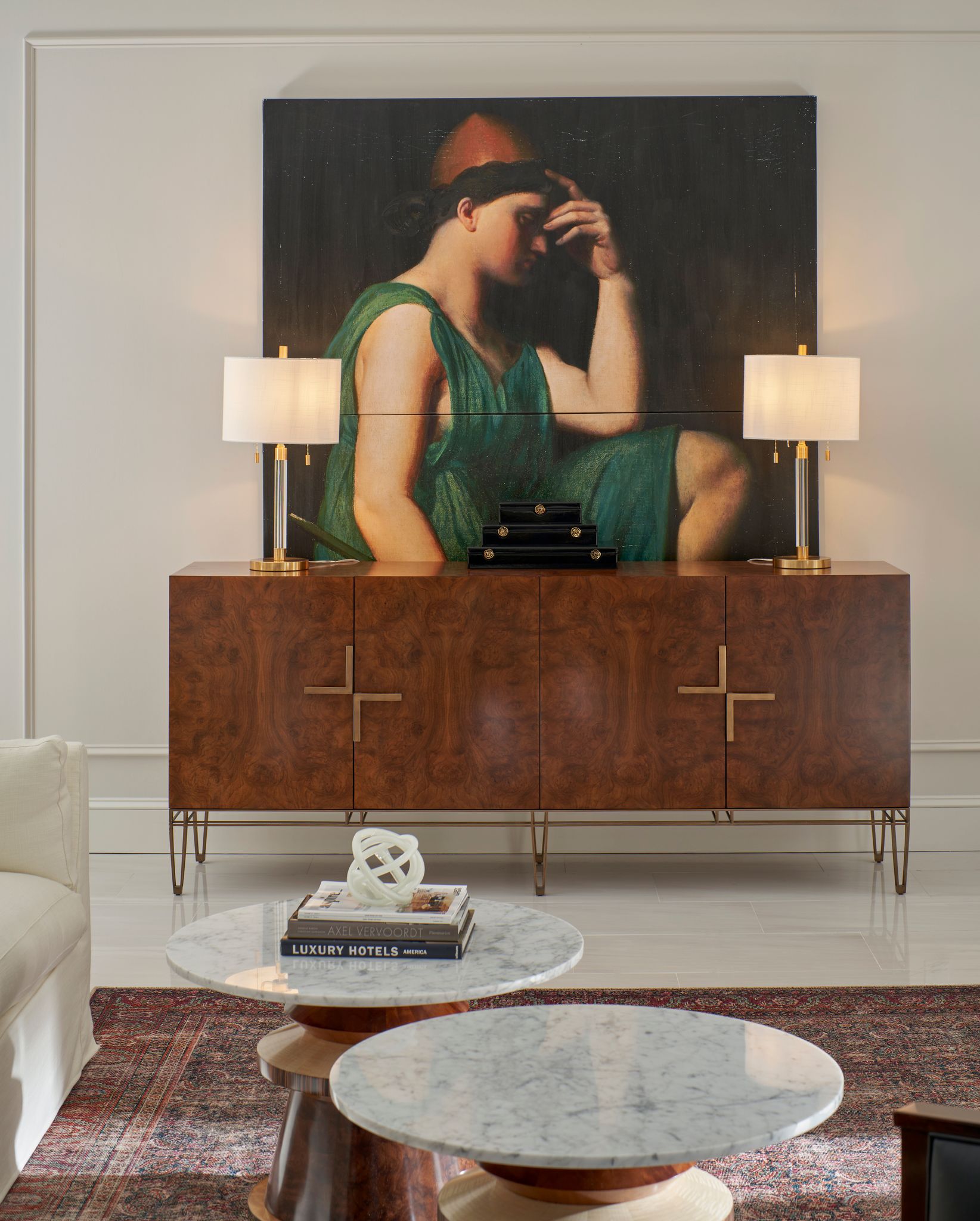 Jonathan Charles Rook Round Cocktail Table