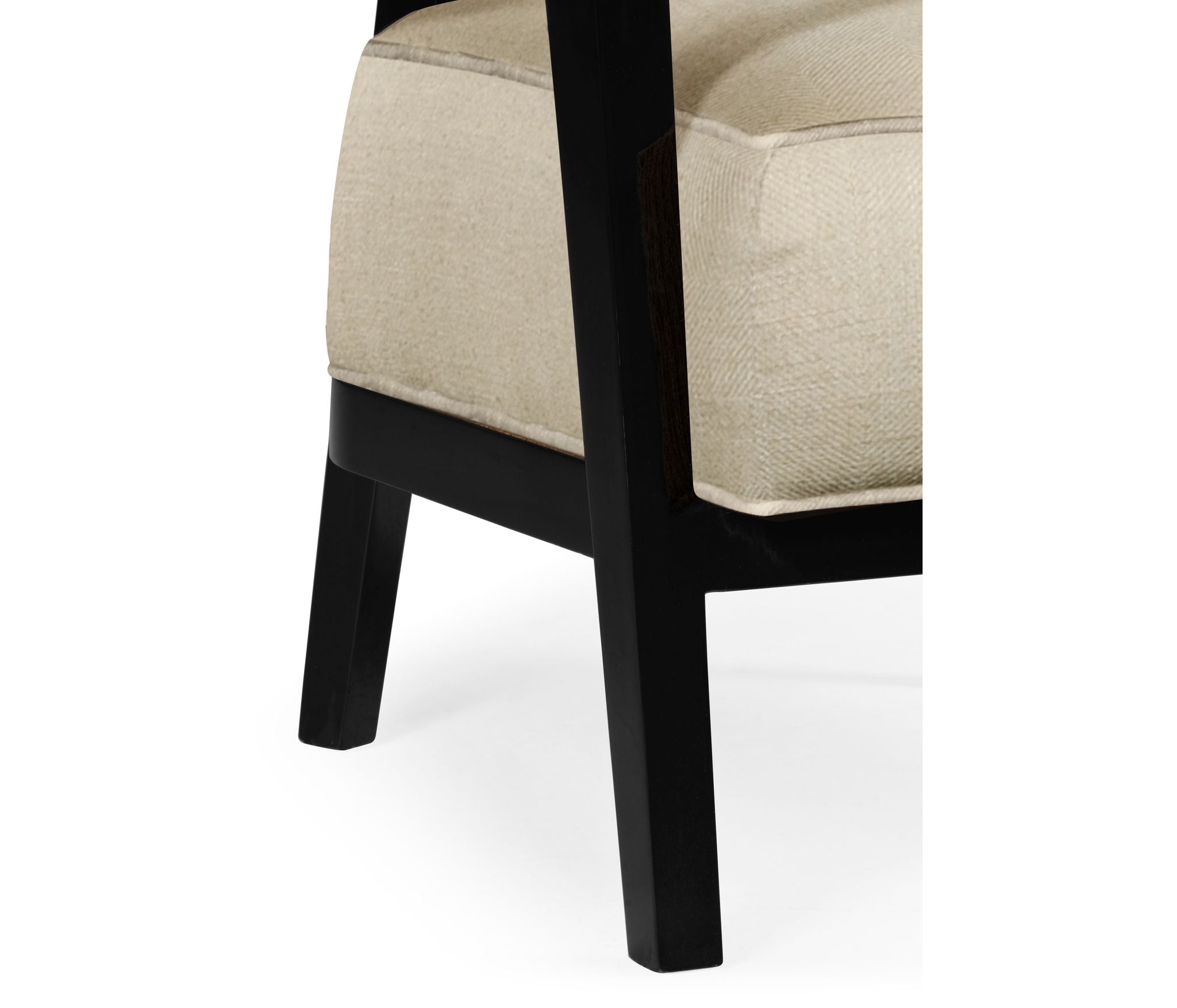 Jonathan Charles Smoky Black Tub Chair with Back Pillow
