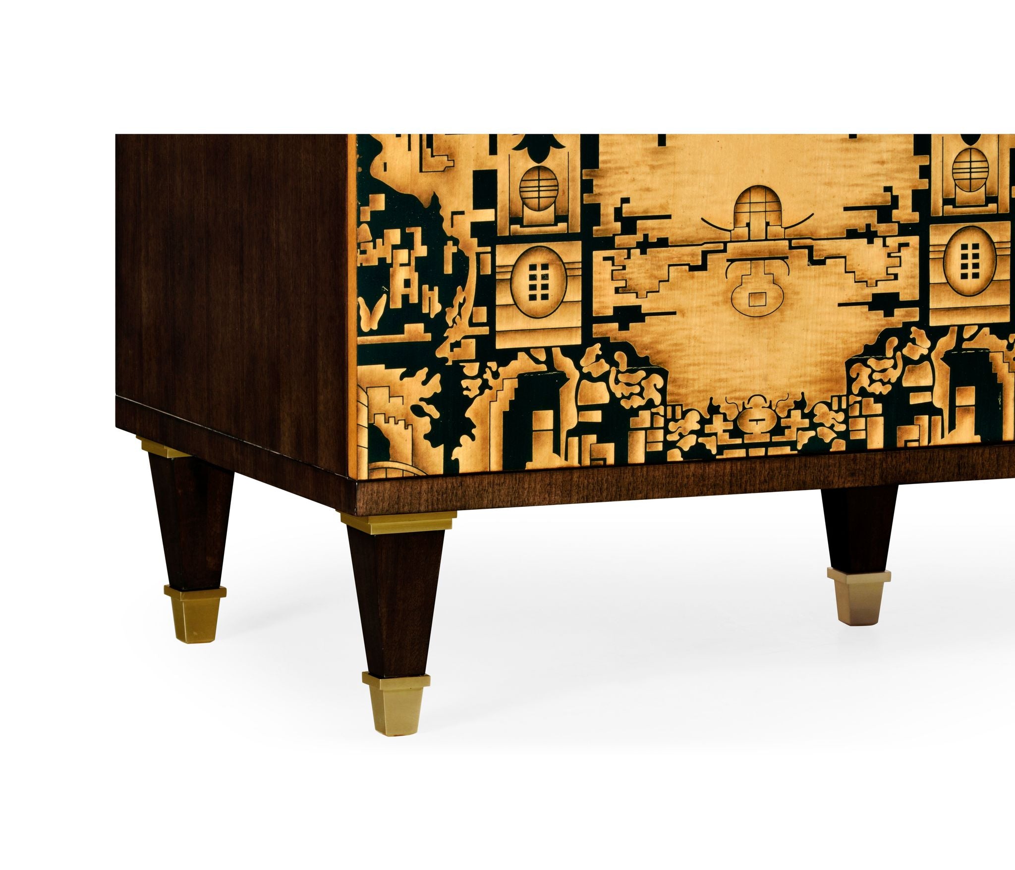 Jonathan Charles Dark Gold Hand Painted TV Cabinet