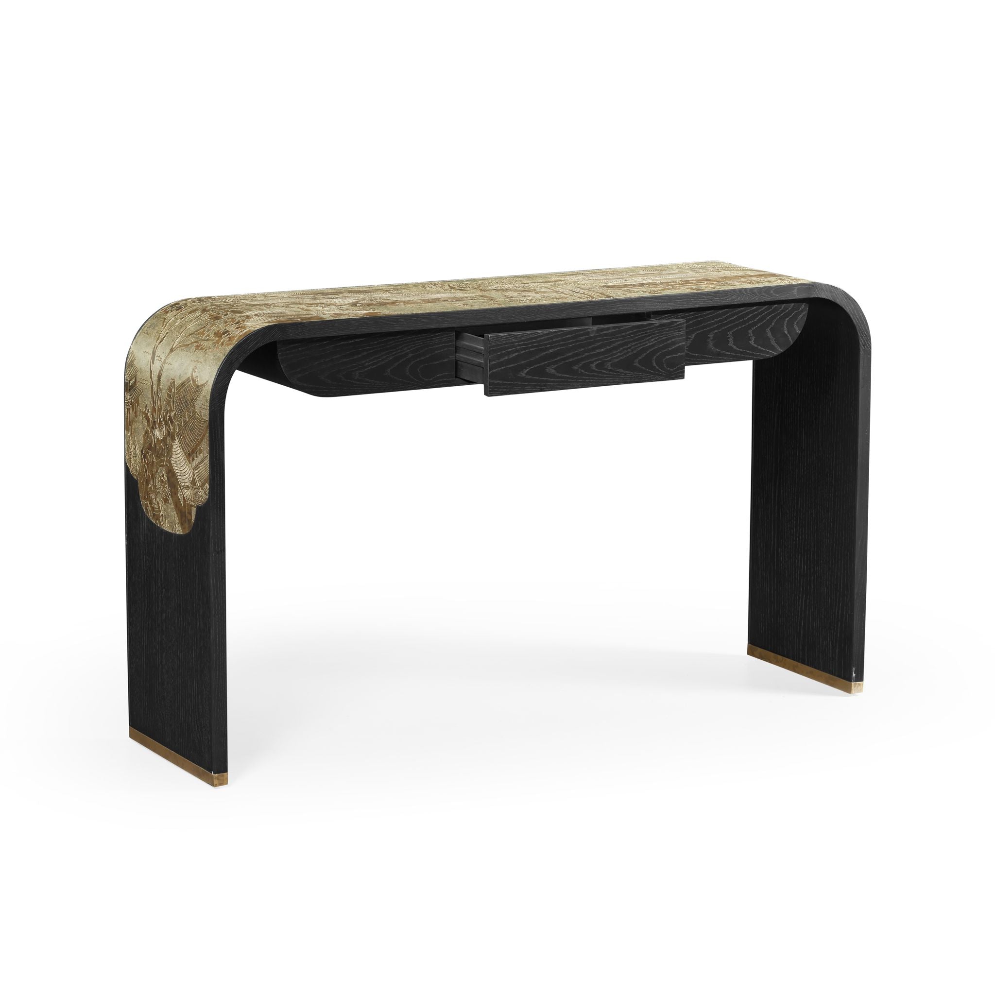 Jonathan Charles Fusion Curved Chinoiseries Console