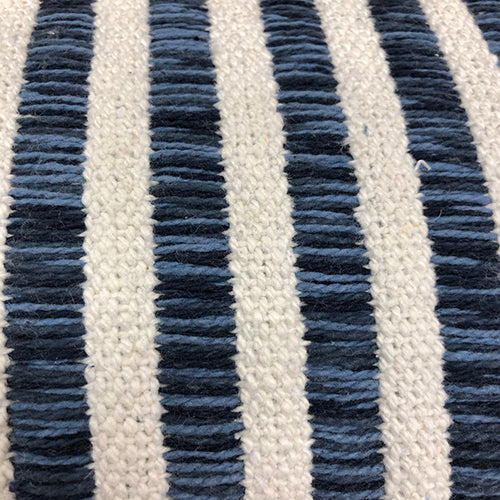 LR Home Ticking Stripe Pillow — Blue / White