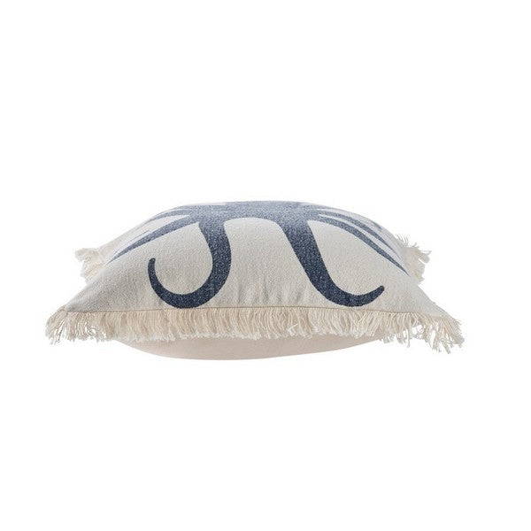 LR Home Seashore Octopus Pillow — Vintage Indigo