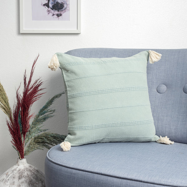 LR Home Silas Pillow — Aqua / Green