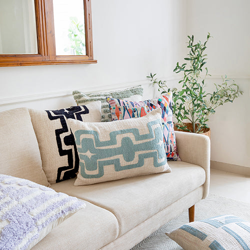 LR Home Stacy Garcia Pillow — Ocean Blue
