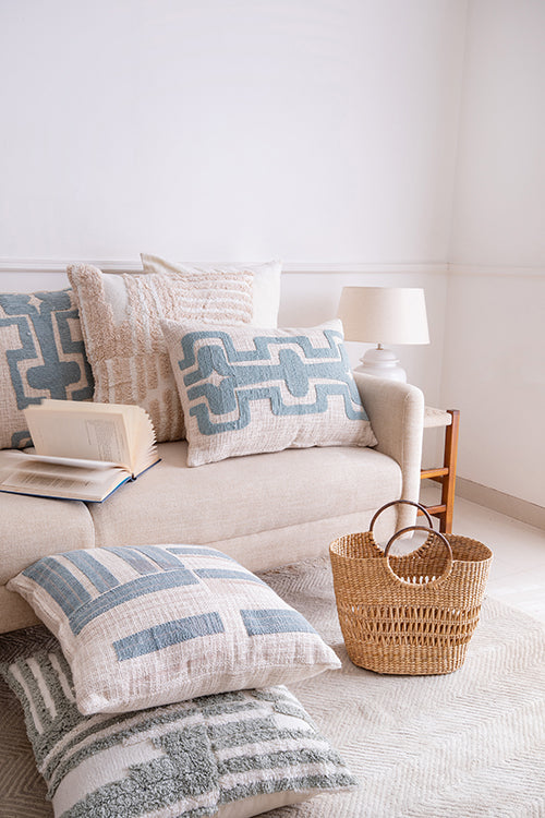 LR Home Stacy Garcia Pillow — Ocean Blue