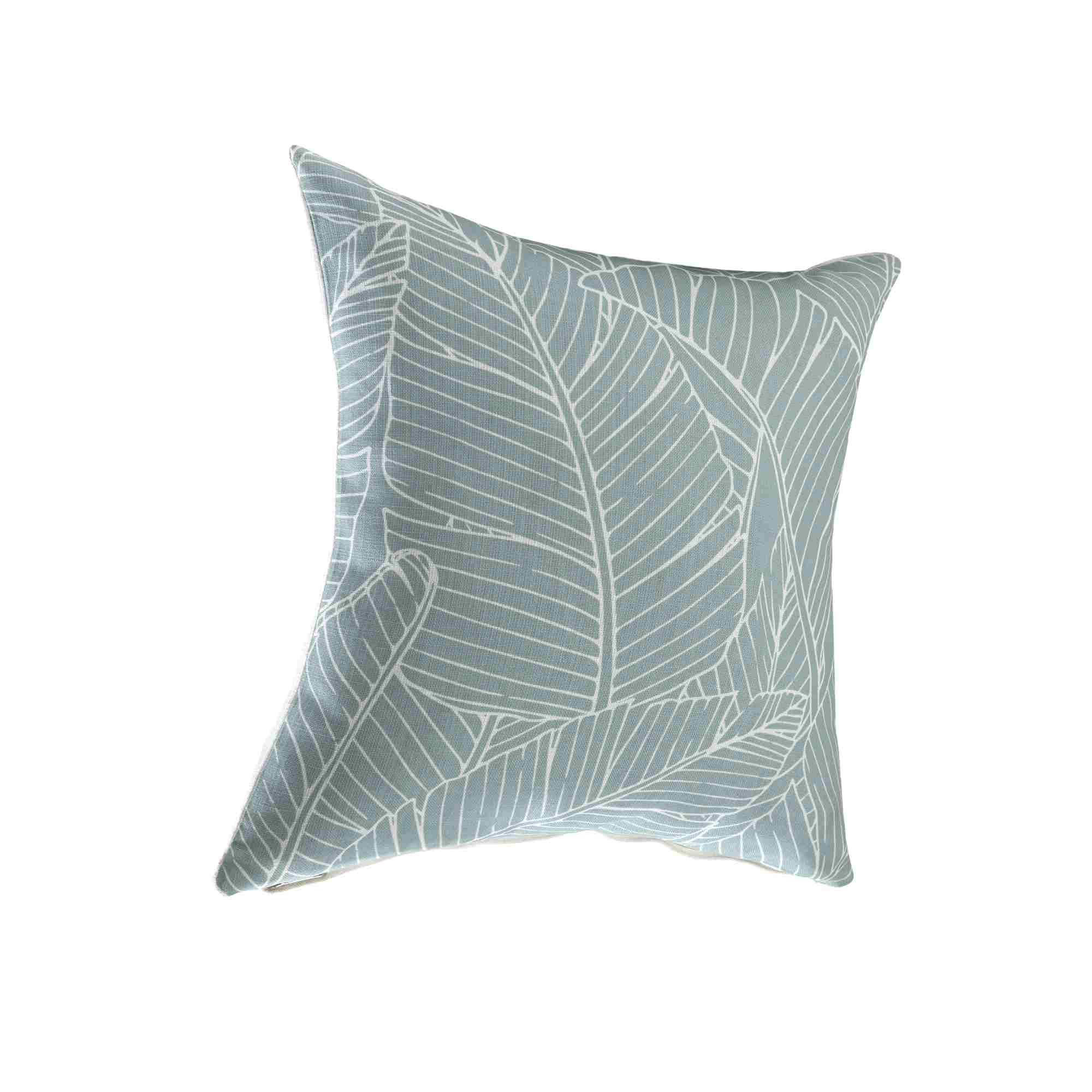 LR Home Coastal Palm Pillow — Surf Spray