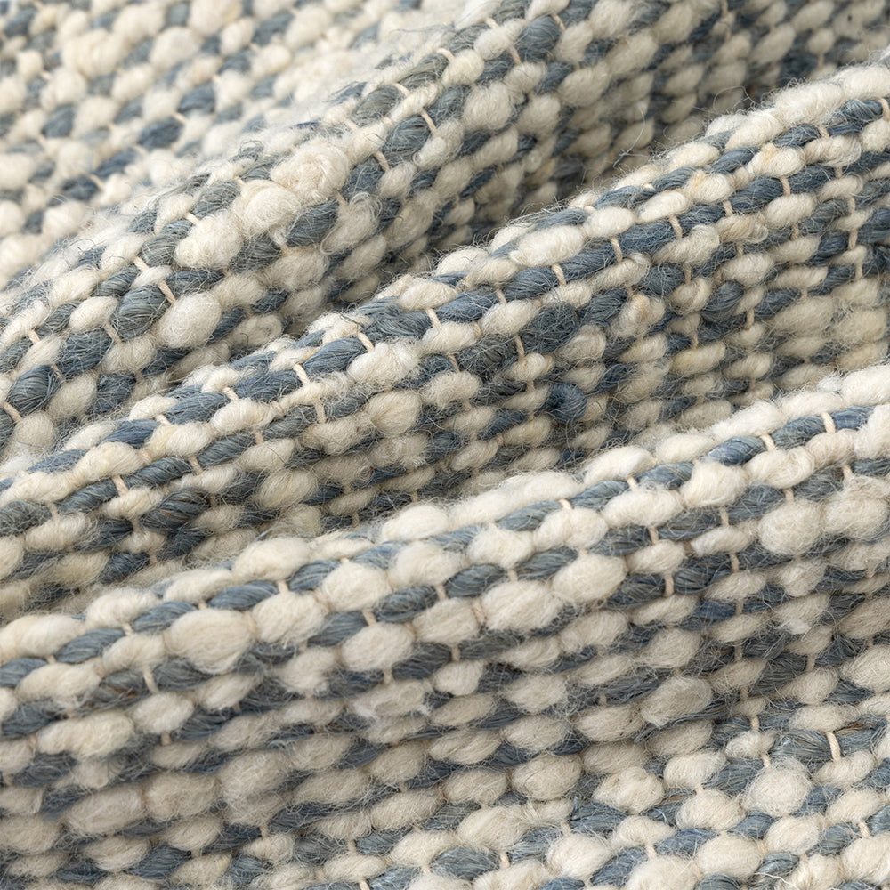 LR Home Savanna Pillow — Ivory Blue
