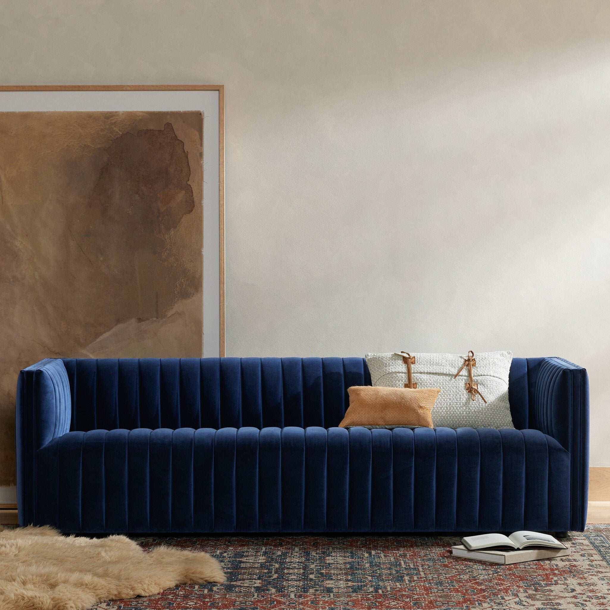 Four Hands Augustine Sofa — Sapphire Navy