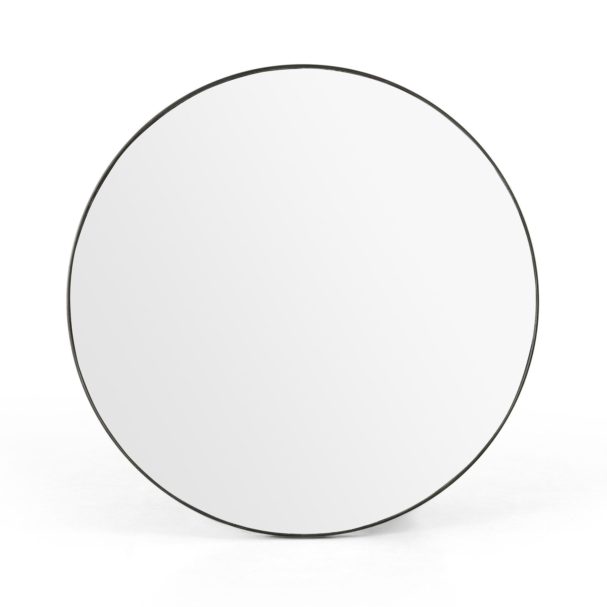 Four Hands Bellvue Round Mirror — Rustic Black-Mirror