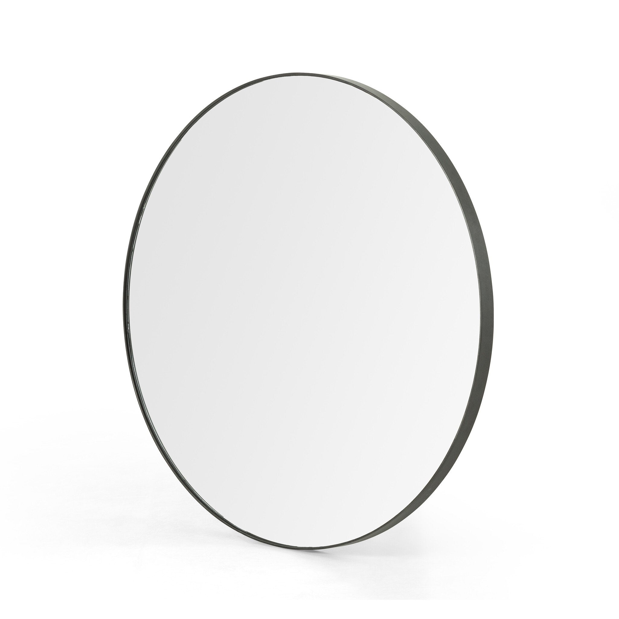 Four Hands Bellvue Round Mirror — Rustic Black-Mirror