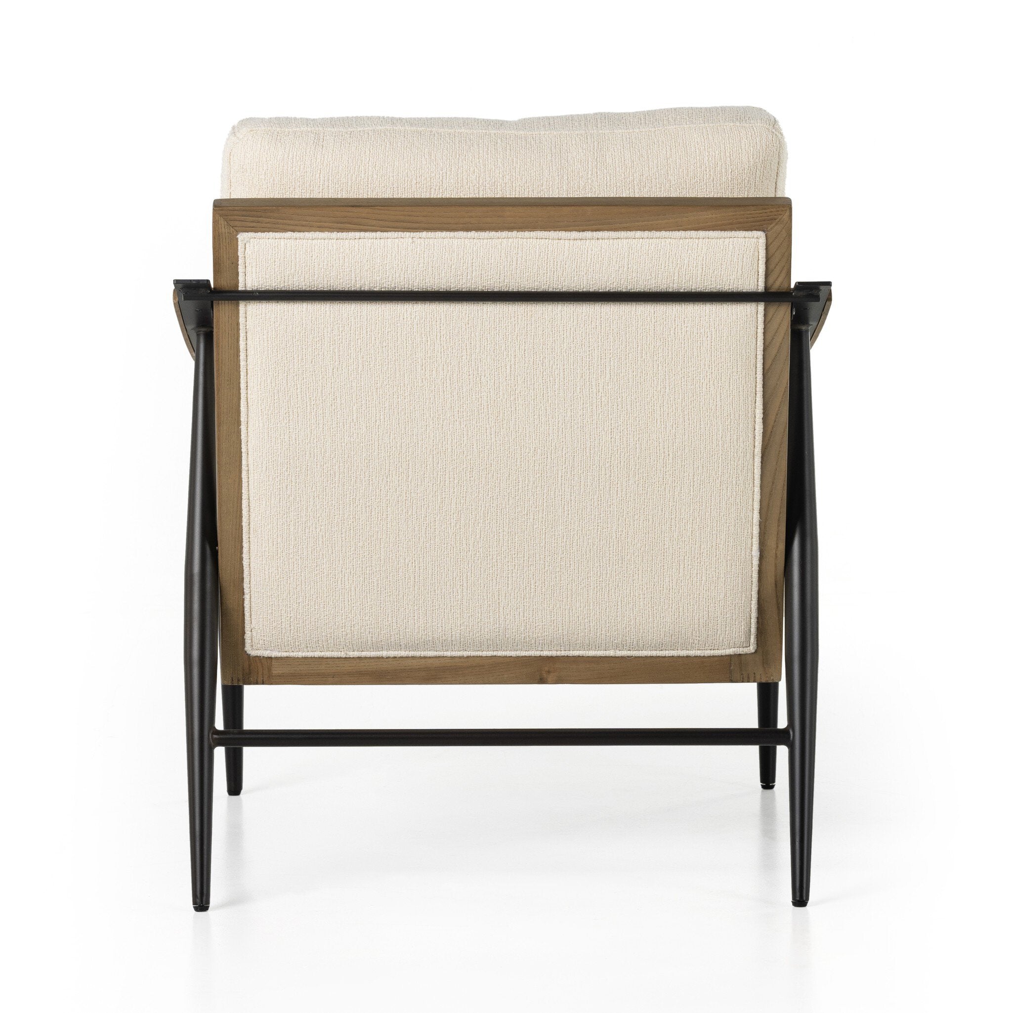 Four Hands Kennedy Chair — Kerbey Ivory-Toasted Ash Solid-Gunmetal