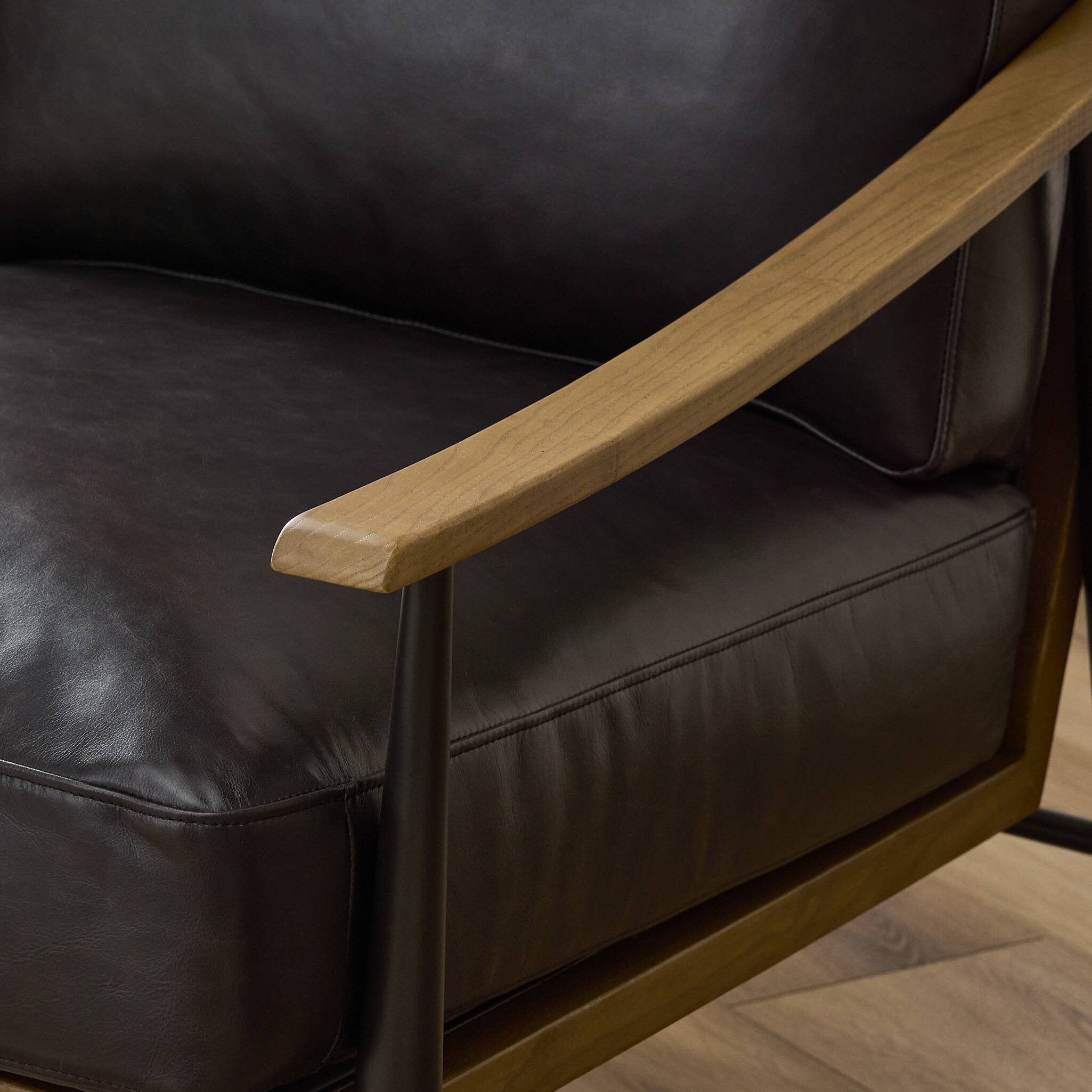 Four Hands Kennedy Chair — Sonoma Black-Toasted Ash Solid-Gunmetal