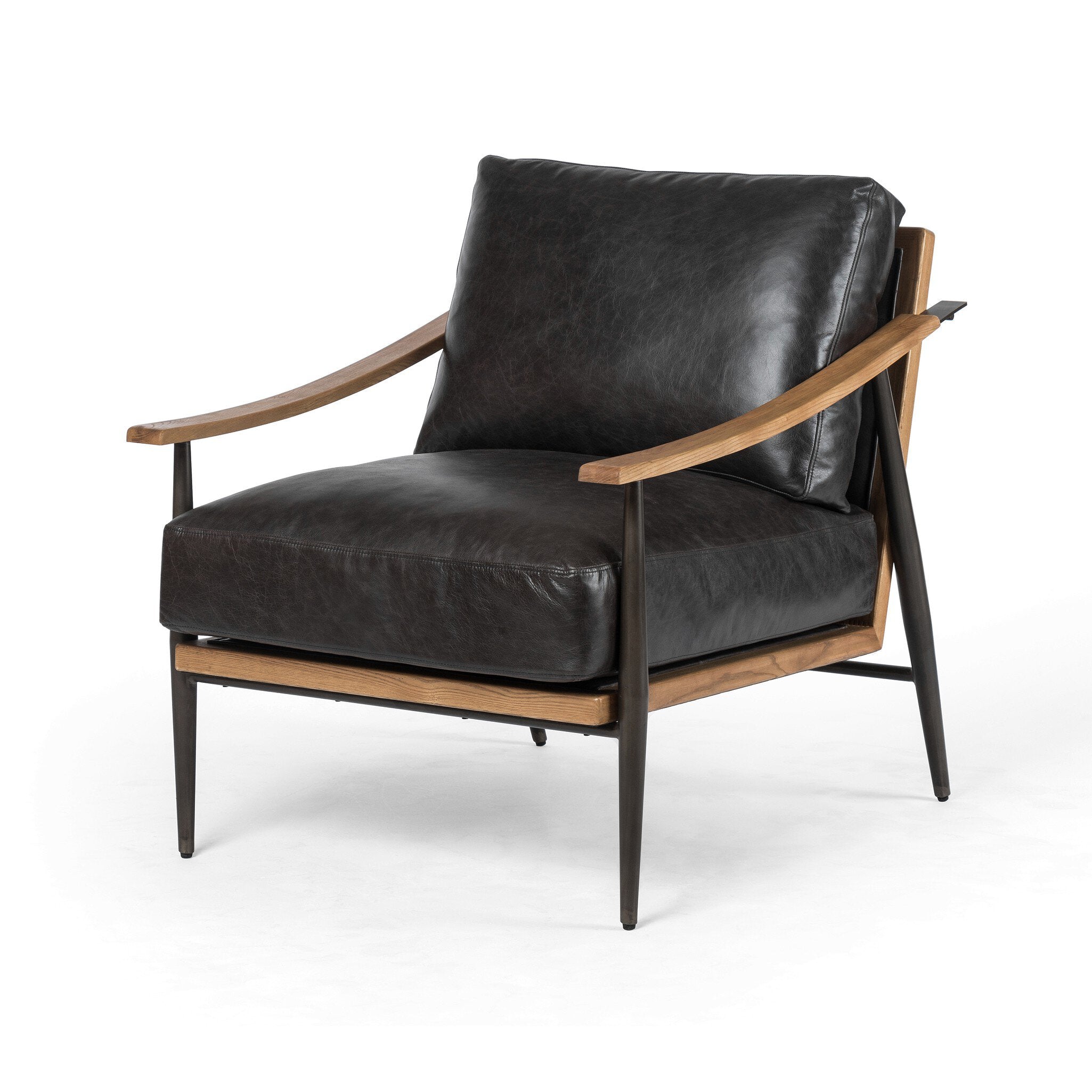 Four Hands Kennedy Chair — Sonoma Black-Toasted Ash Solid-Gunmetal