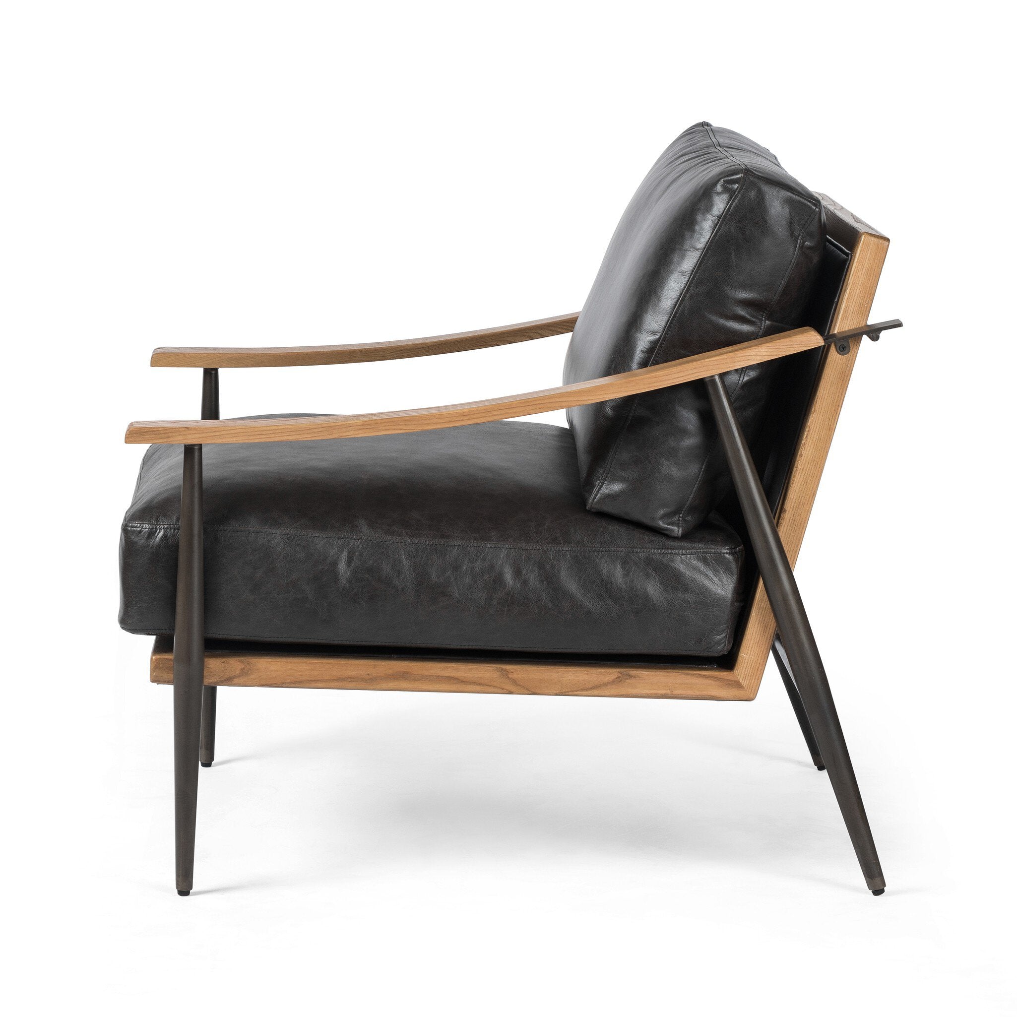 Four Hands Kennedy Chair — Sonoma Black-Toasted Ash Solid-Gunmetal