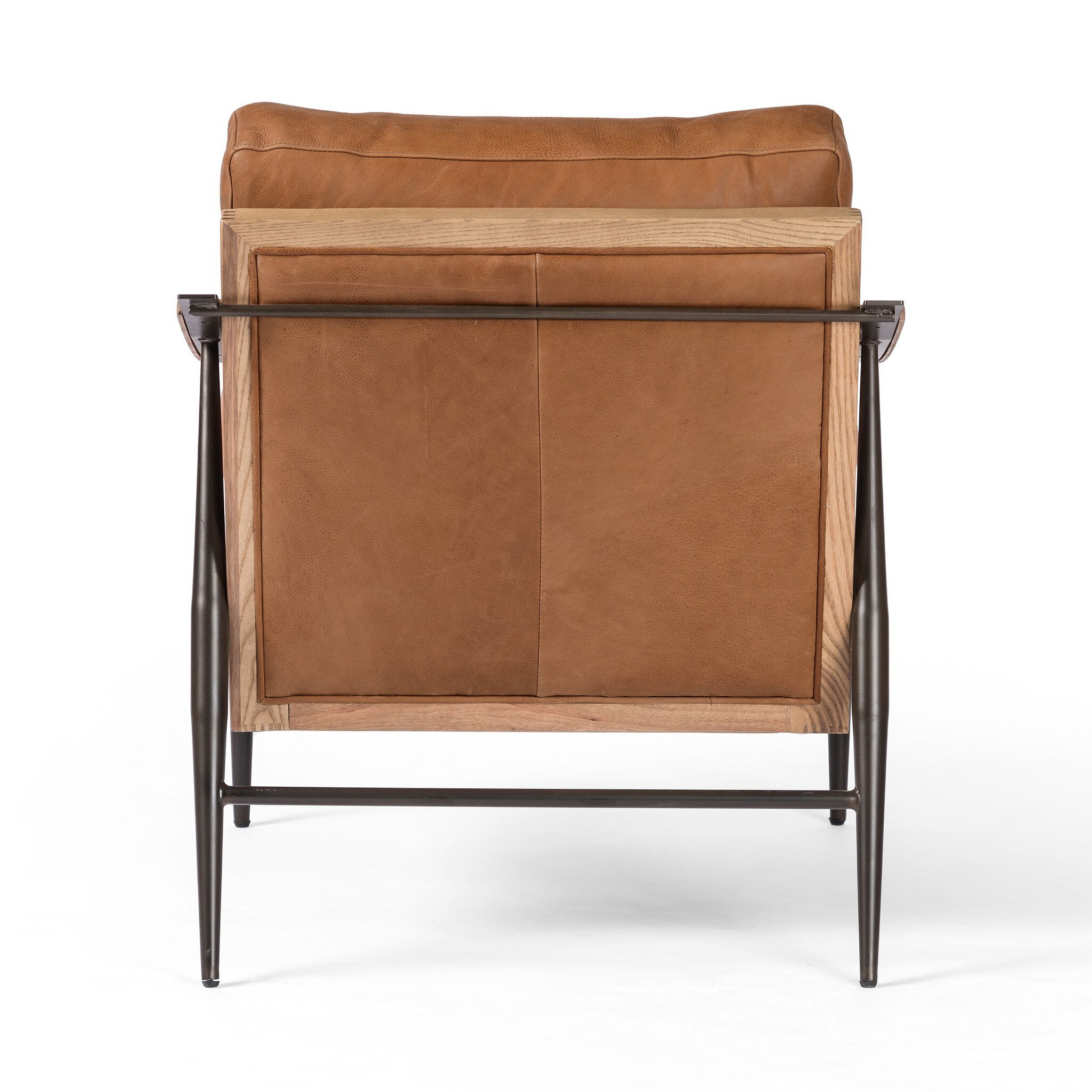 Four Hands Kennedy Chair — Palermo Cognac-Toasted Ash Solid-Gunmetal